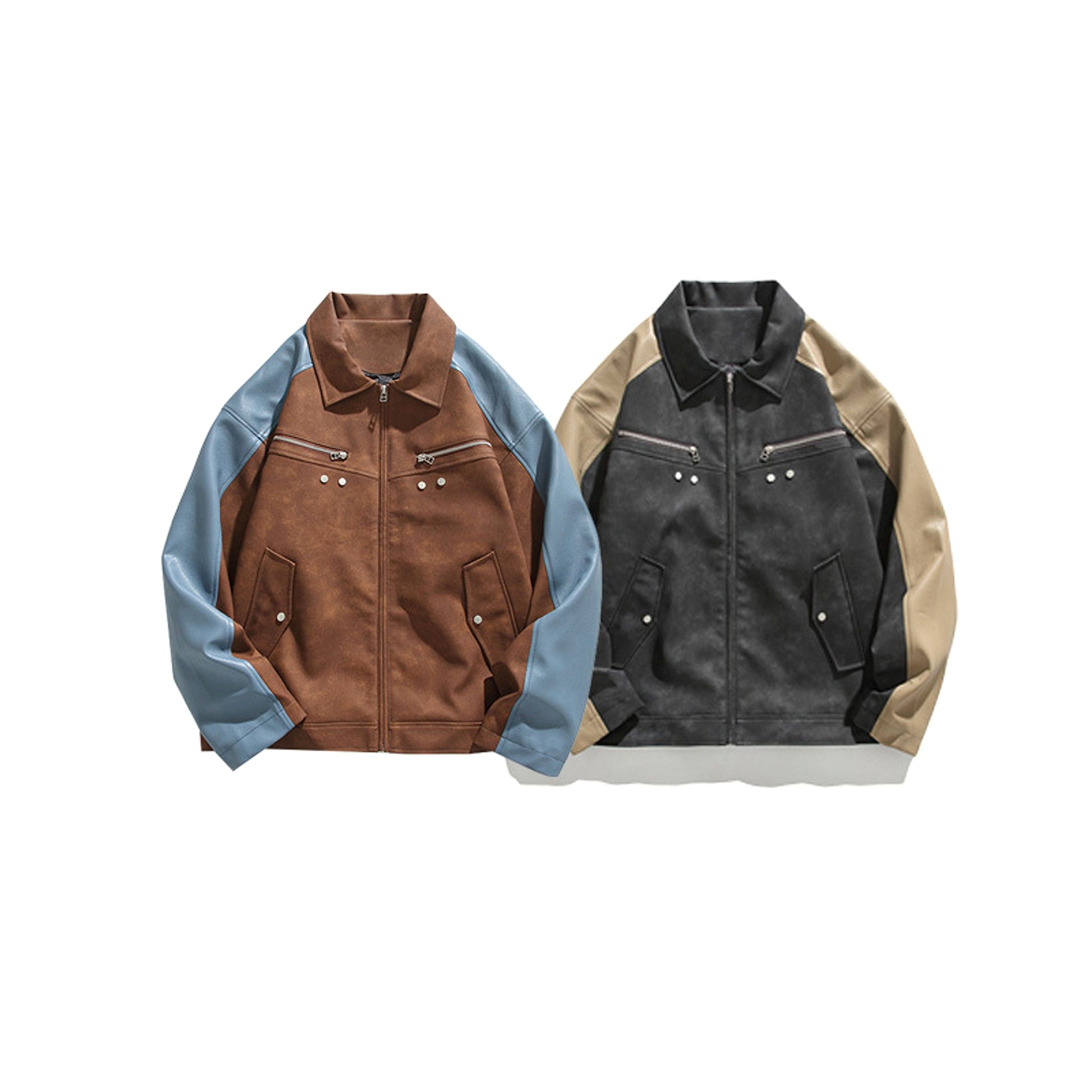 Street Hip-hop Loose High Street Leather Jacket For Men And Women - enhanced image 2