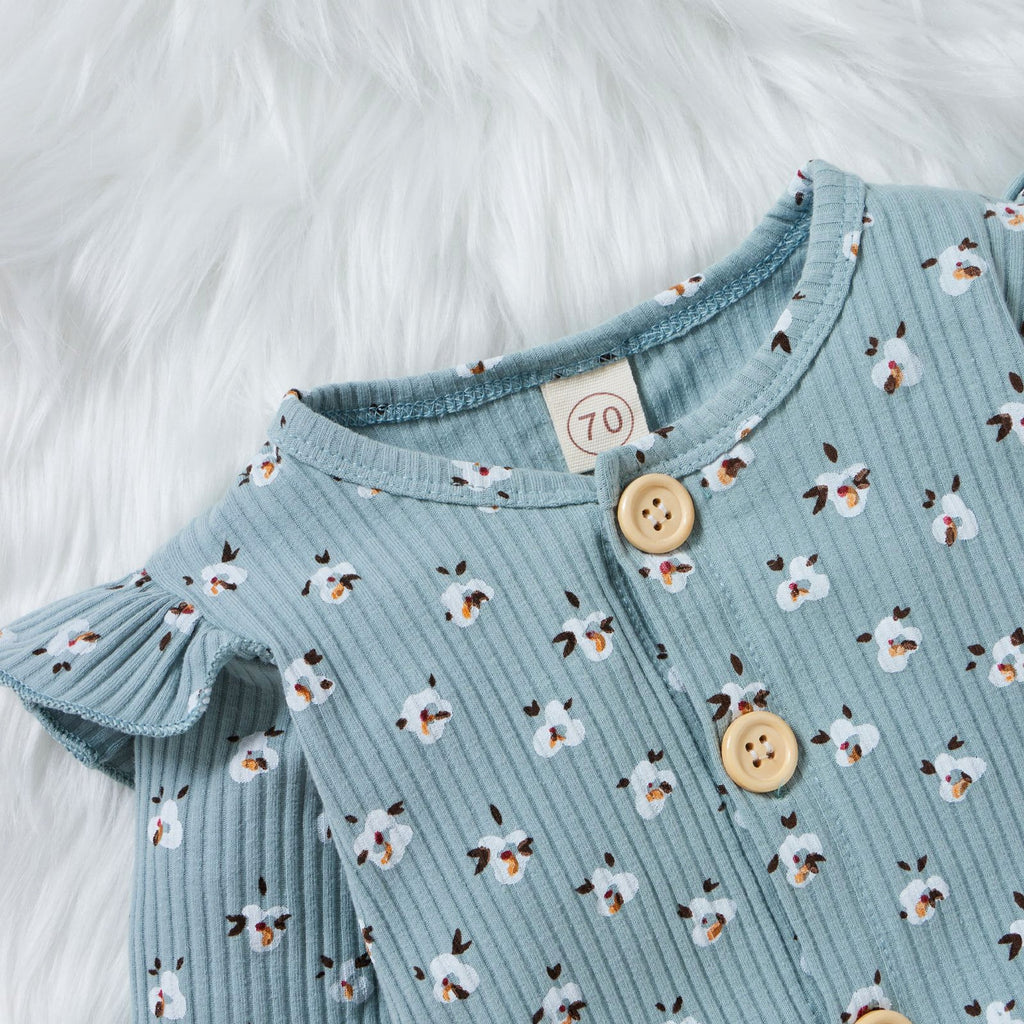StripeNest™ – Two-Tone Cotton Romper for Babies & Toddlers - enhanced image 2