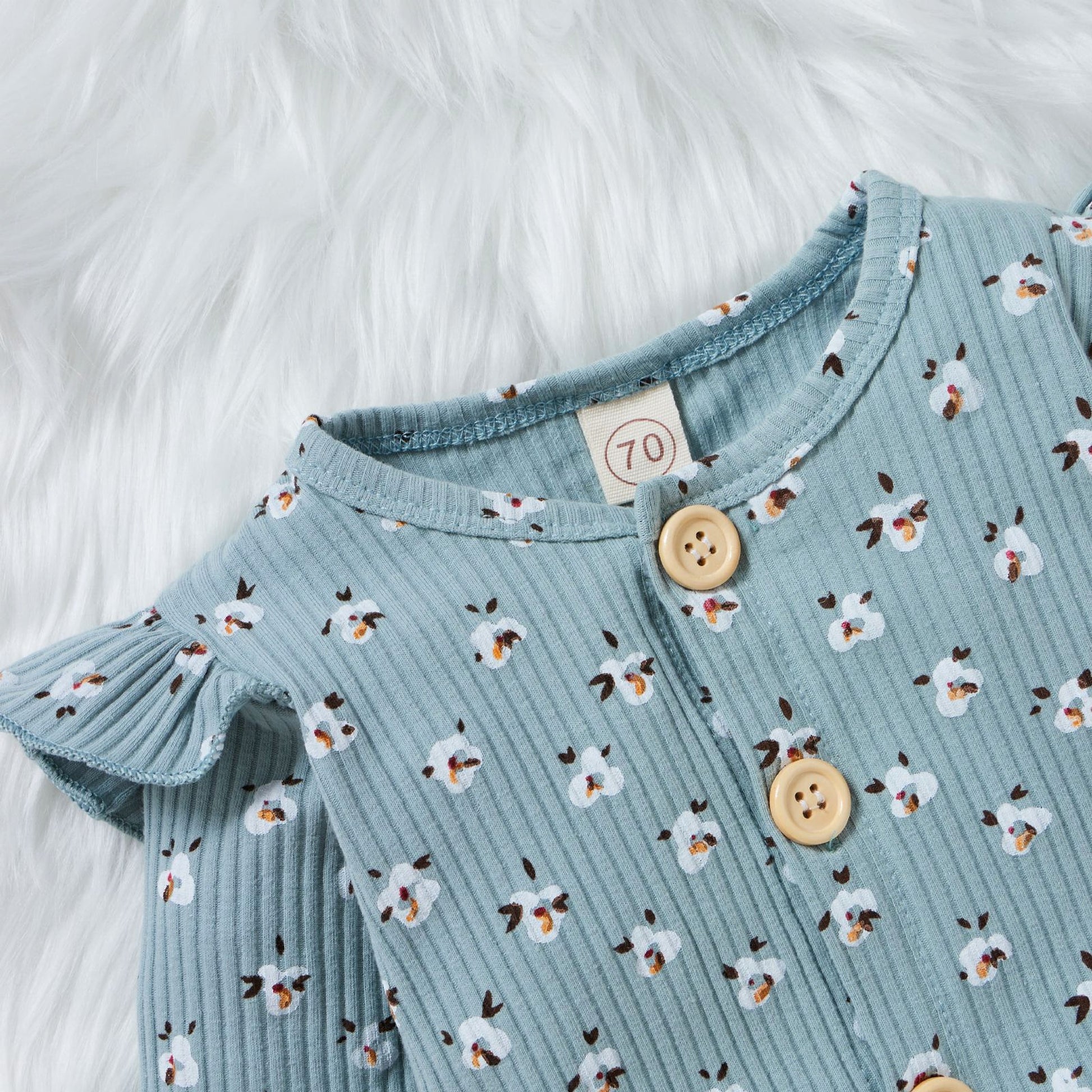StripeNest™ – Two-Tone Cotton Romper for Babies & Toddlers - enhanced image 2