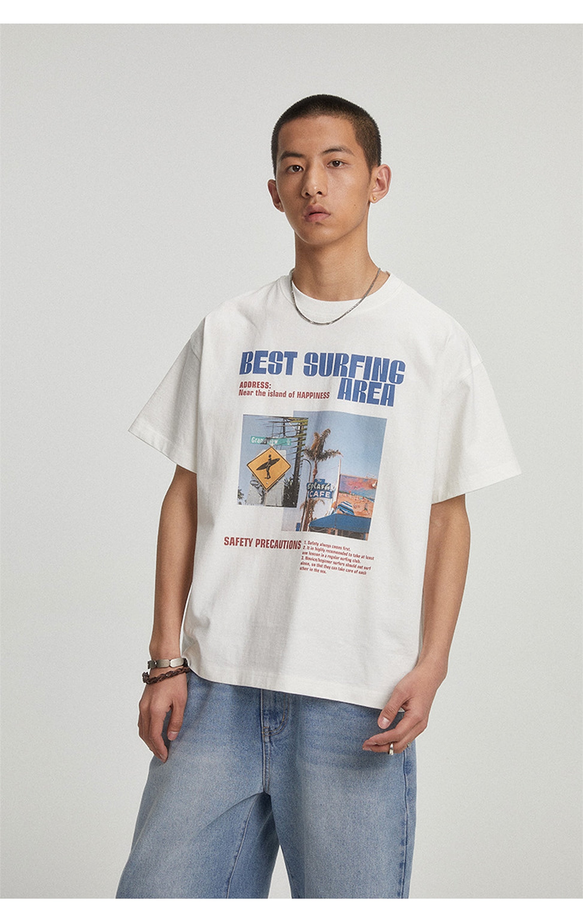 Summer New Print Short Sleeve Trendy Japanese T-Shirt Men - enhanced image 2