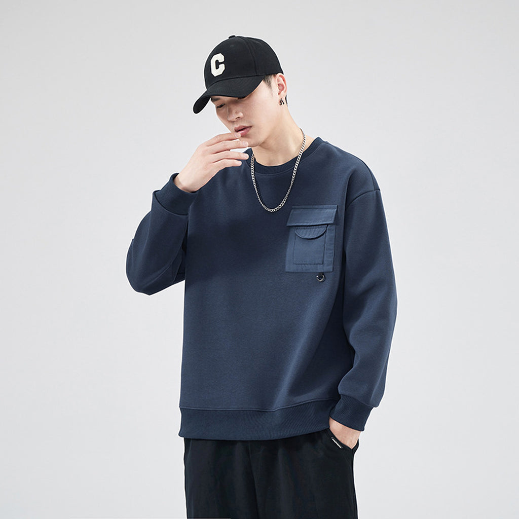 Men's Autumn Loose Round Neck Sweater - enhanced image 2