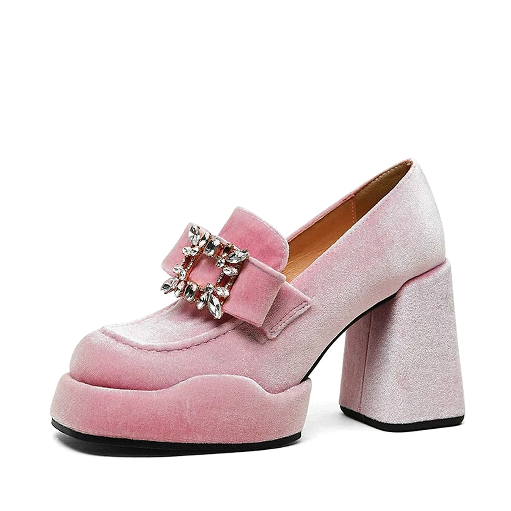 Thick Soled Thick Heel Slip-on Shoe Women's Single Shoes - enhanced image 2