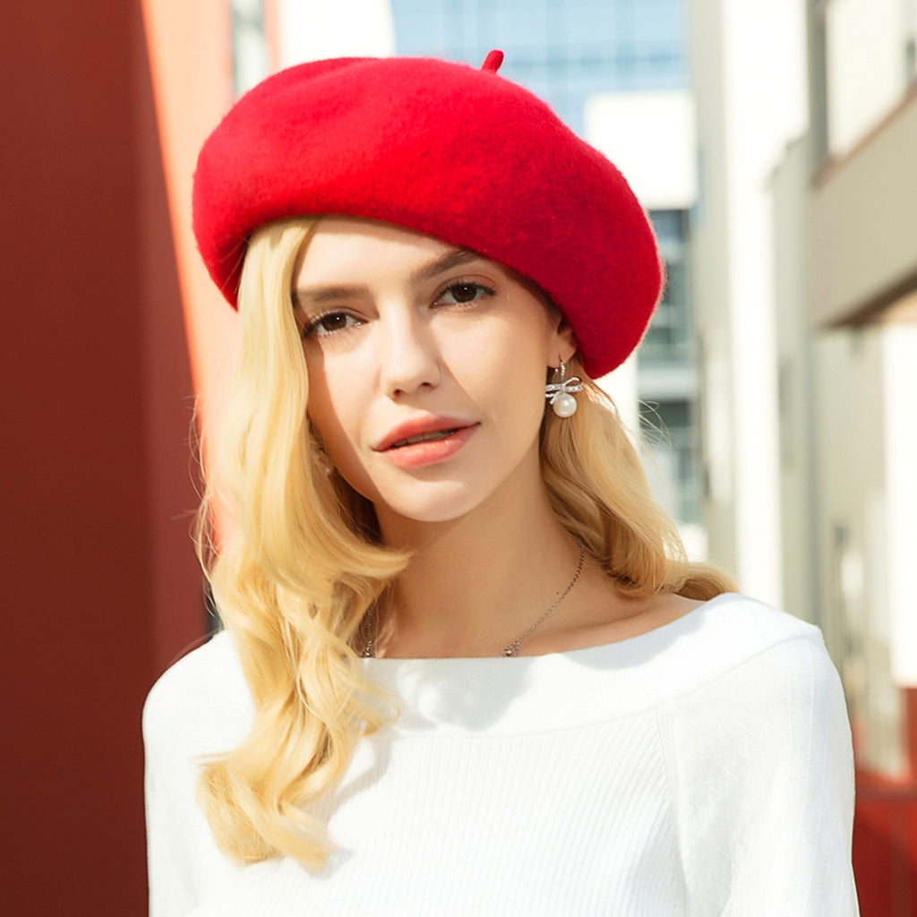 Thickened And Plush Enlarged Hood Elastic Sweatband Beret Hat Cap - enhanced image 2