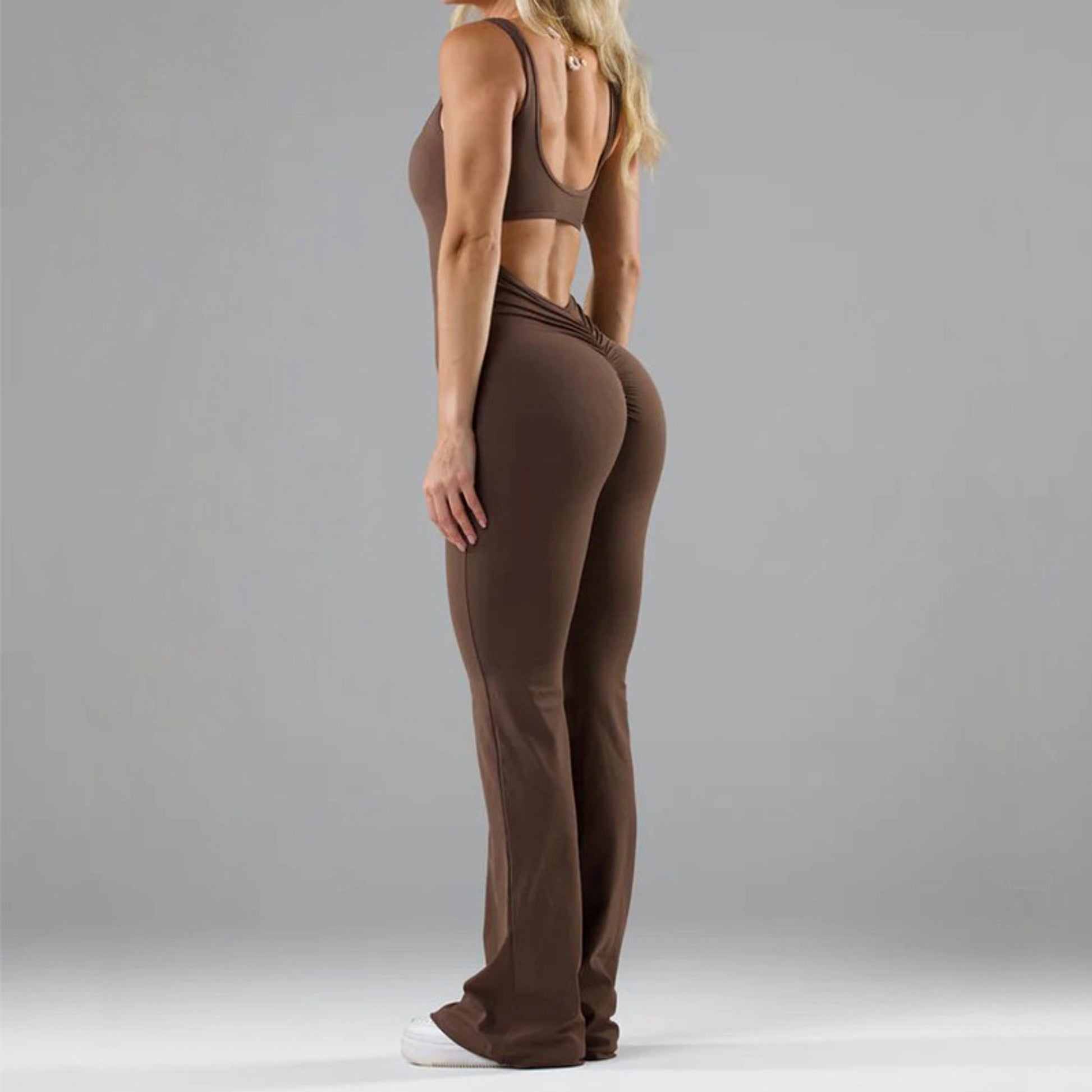 Tight Yoga Bodysuit Casual Hollow Seamless Women (Leggings) - enhanced image 2