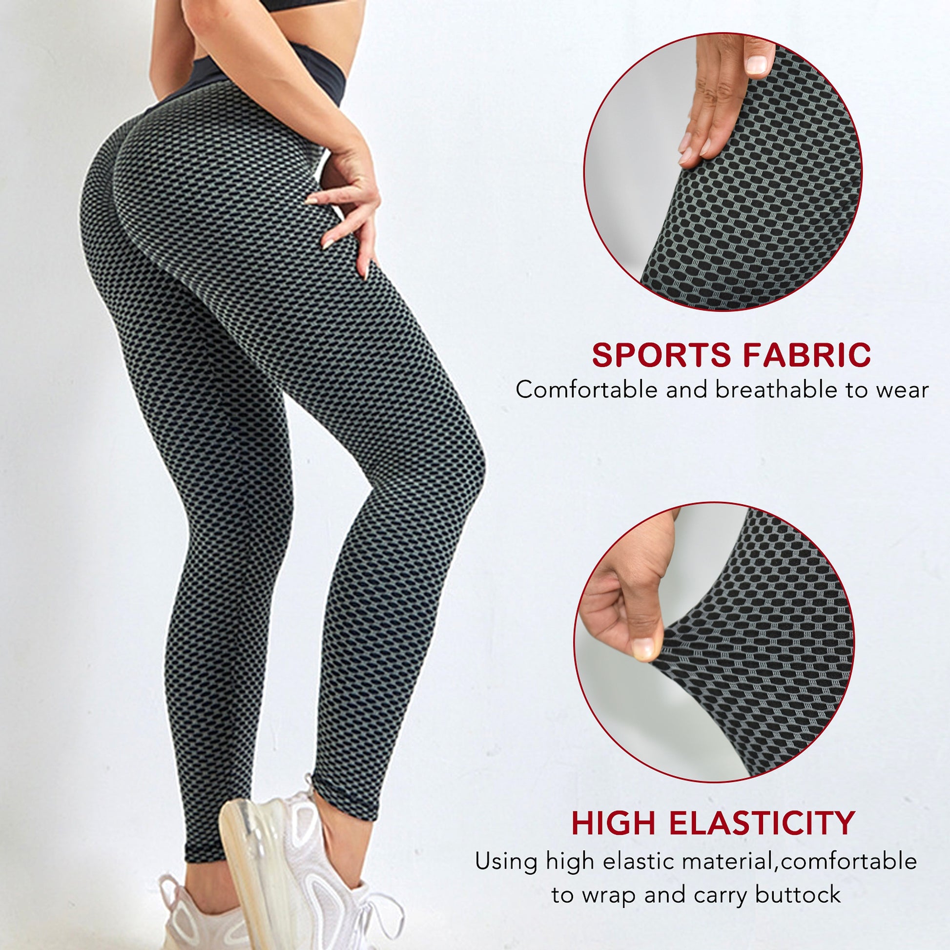 TIK Tok Leggings Women Butt Lifting Workout Tights Plus Size Sports High Waist Yoga Pants Small Amazon Banned - enhanced image 2