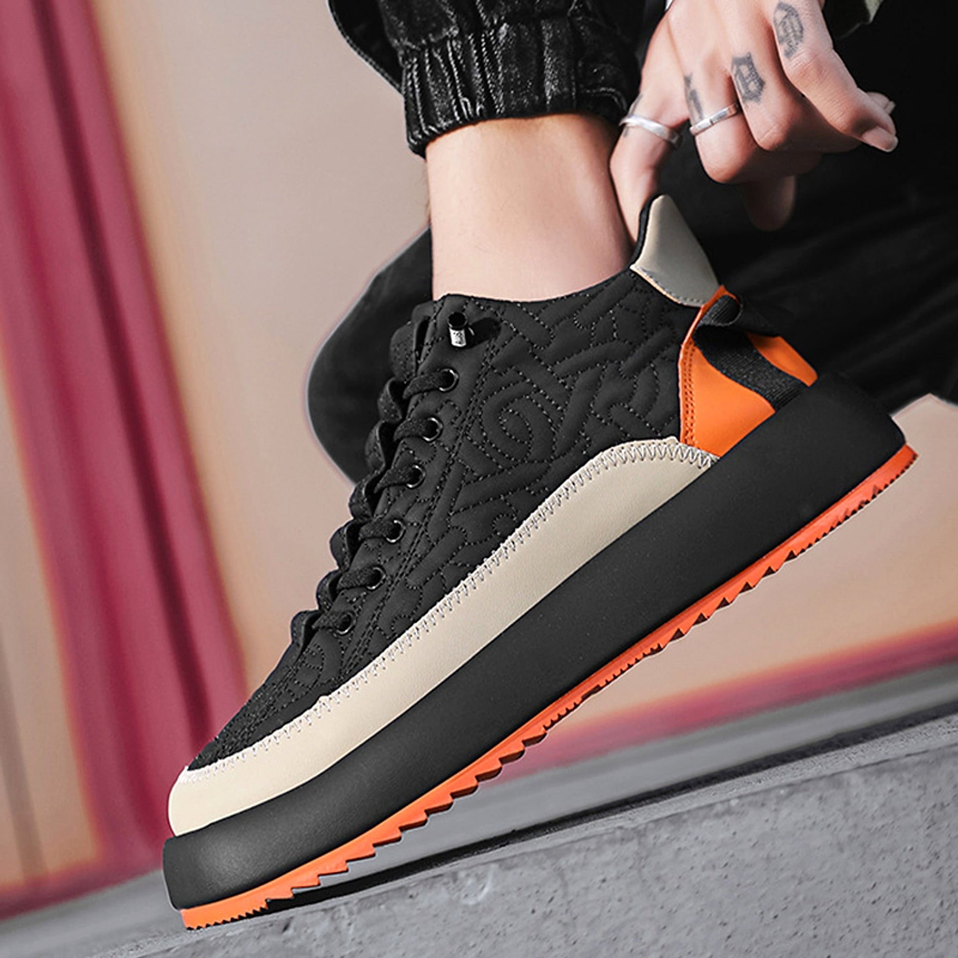 Sports Shoes Casual Lace Up Sneakers For Men - enhanced image 2
