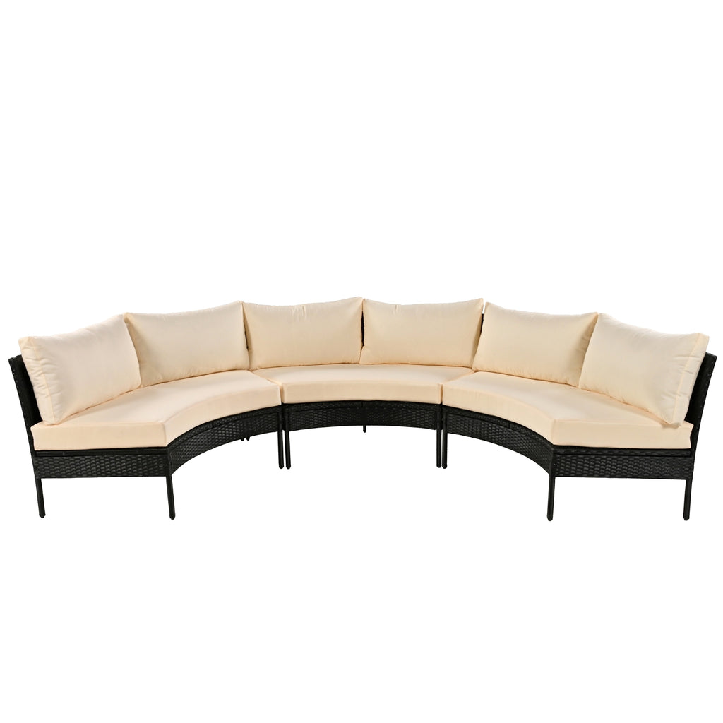 LuneluX_Home – Outdoor Lounge Set - 3 pcs. (Rattan-Waterproof) - enhanced image 2