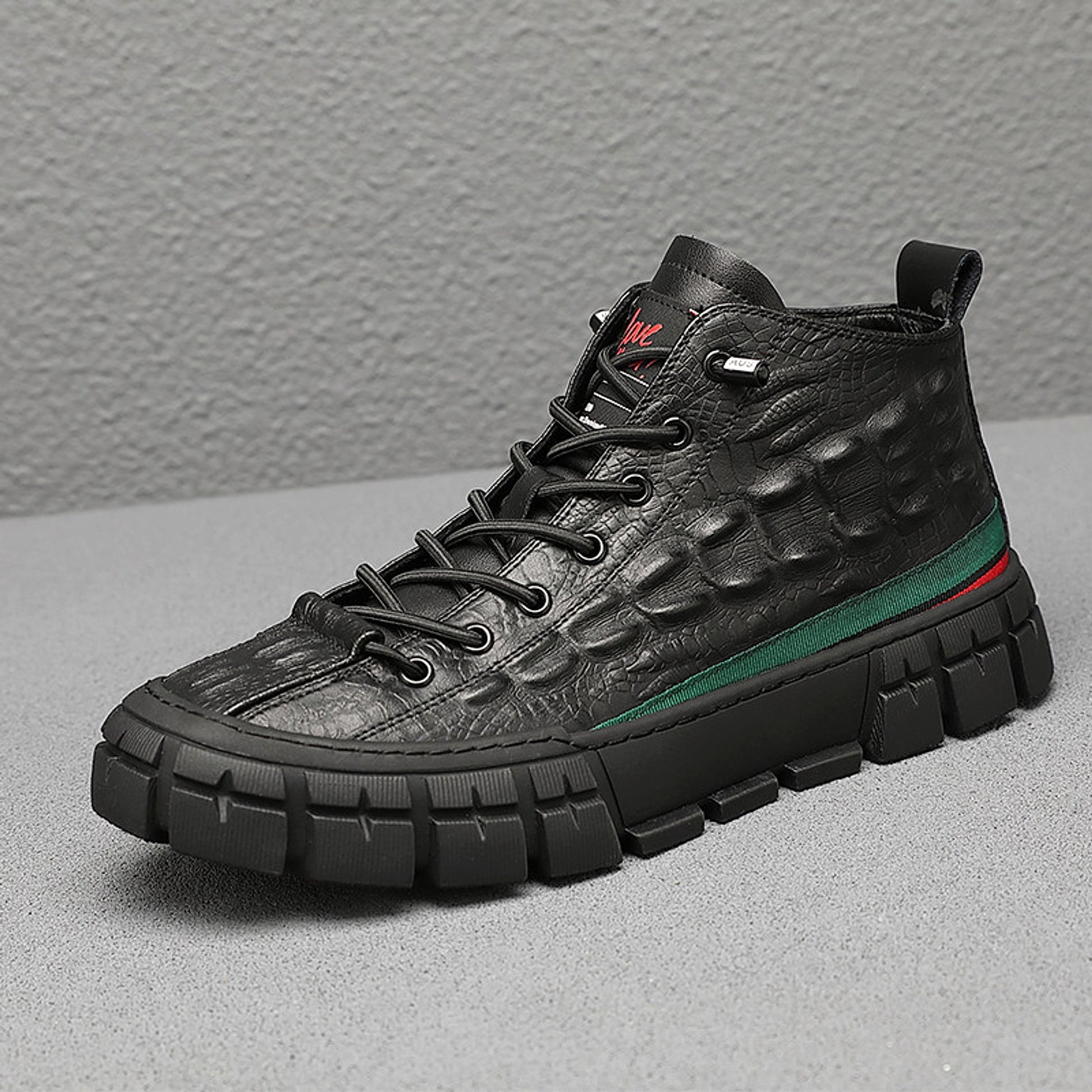 UrbanEdge™ – Men’s High-Top Leather Boots with Warm Lining - enhanced image 2