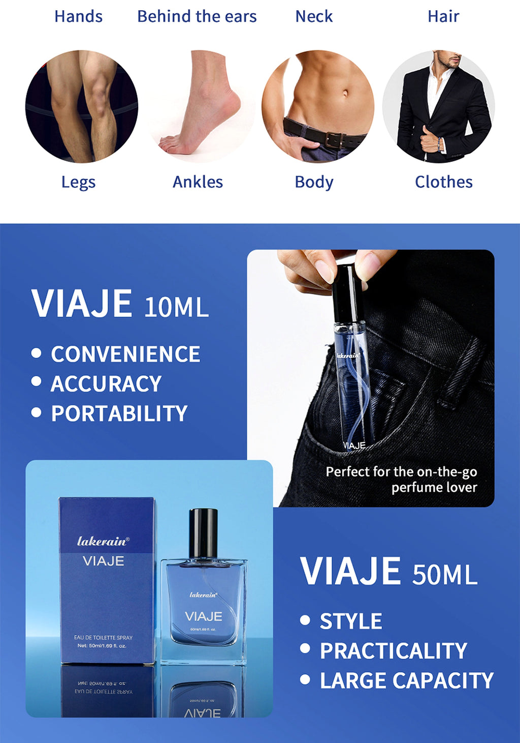 VIAJE - Men's Citrus Fragrance Cologne - enhanced image 2