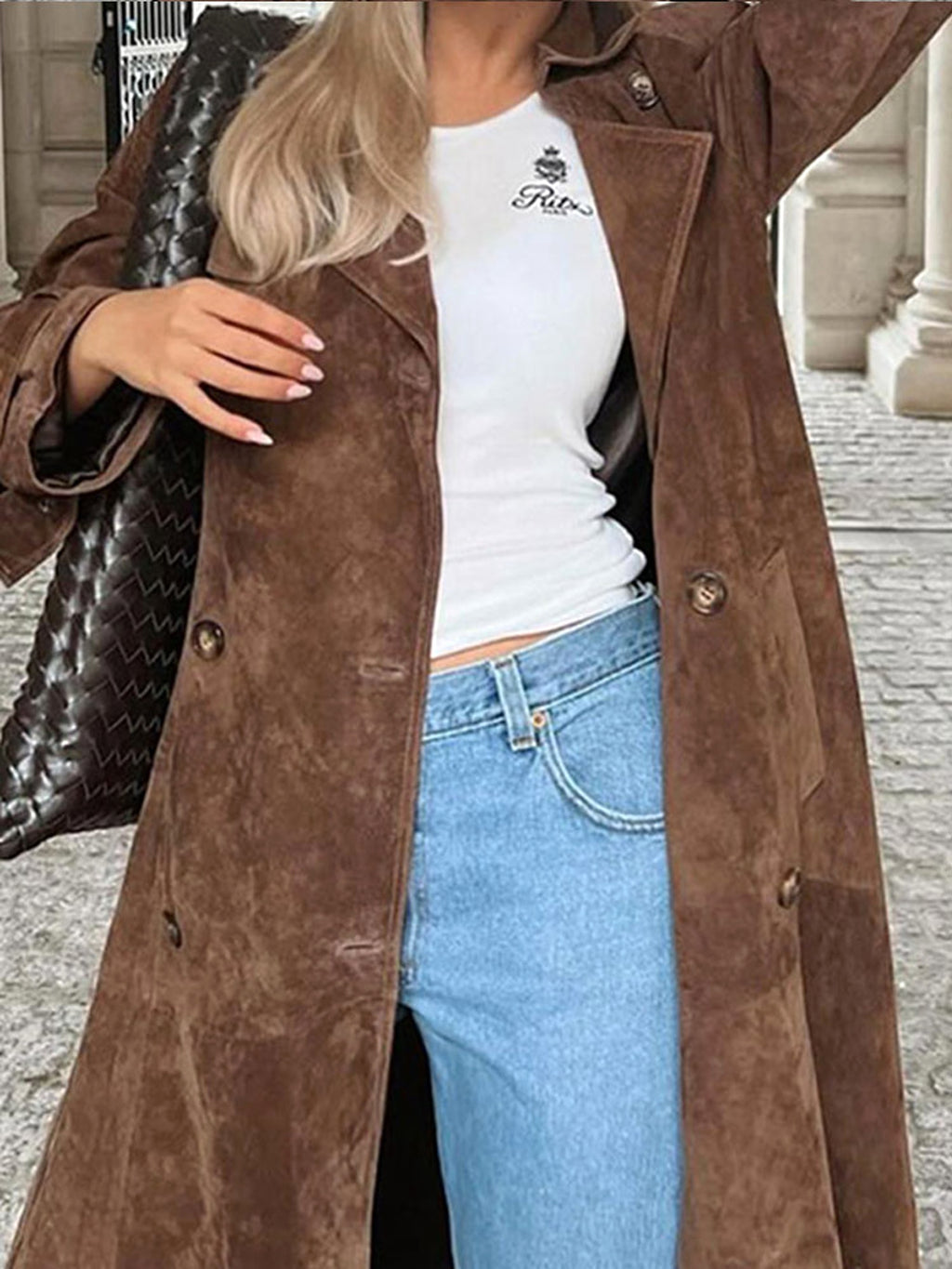 Vintage Brown Slim Coat – Haute Edition 25 - enhanced image 2