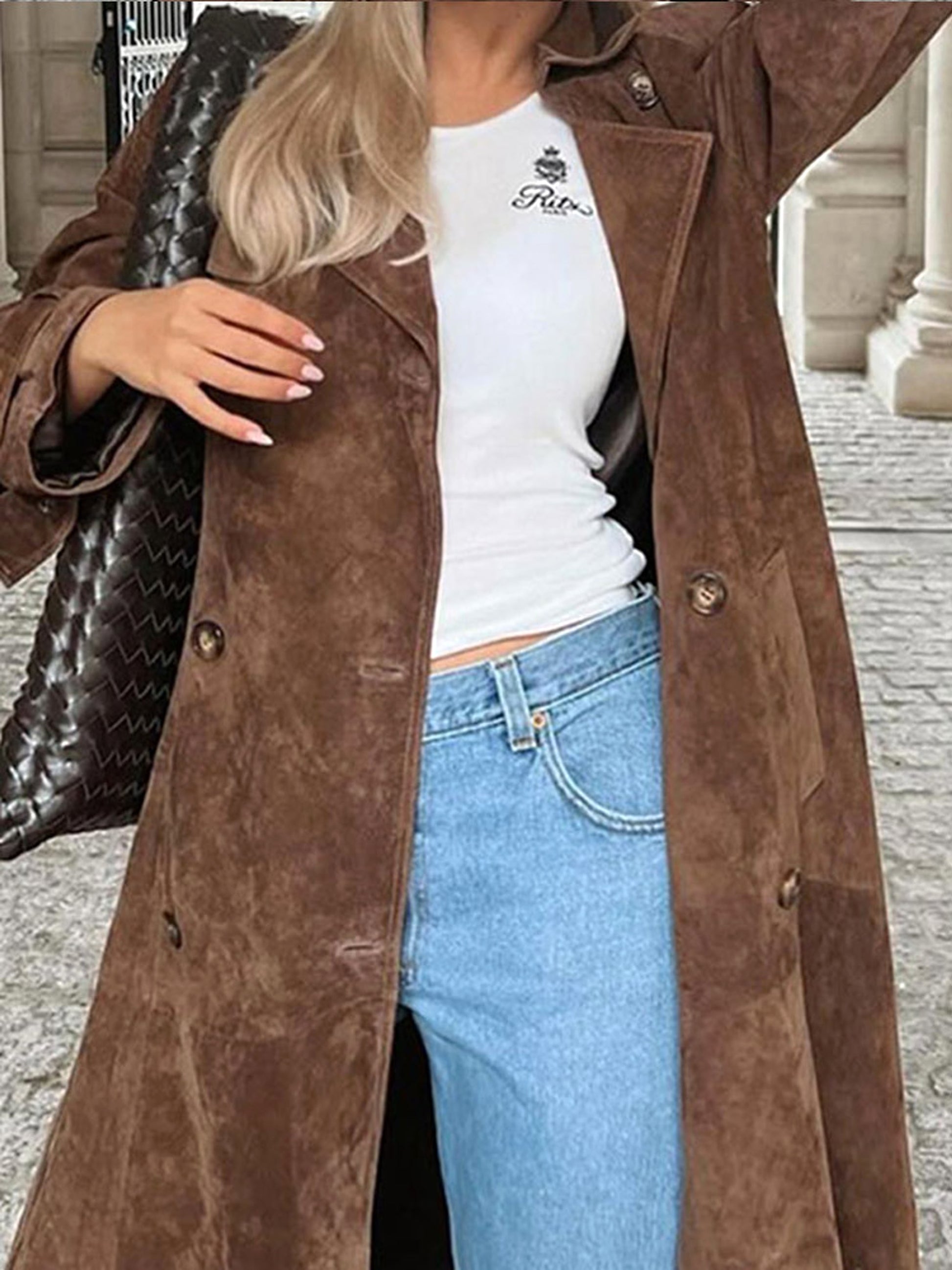 Vintage Brown Slim Coat – Haute Edition 25 - enhanced image 2