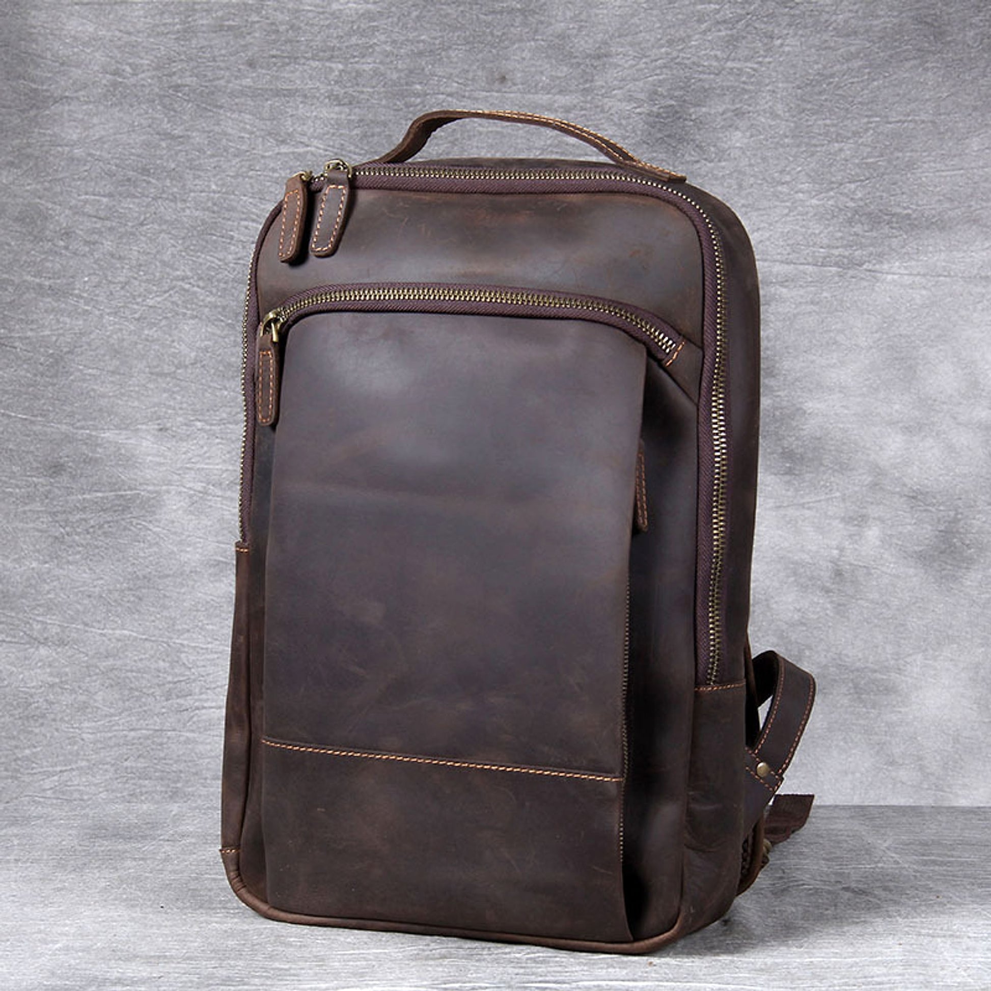 ALLFASHION™ – HeritageRider Crazy Horse Leather Backpack - enhanced image 2