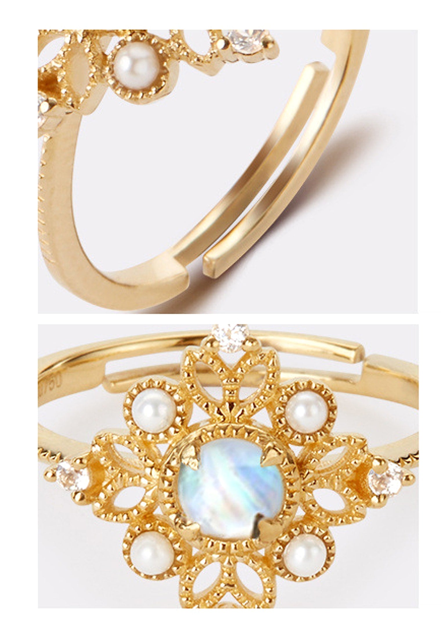 LuxeJewels™ – Ethereal Moonstone Pearl Ring - enhanced image 2