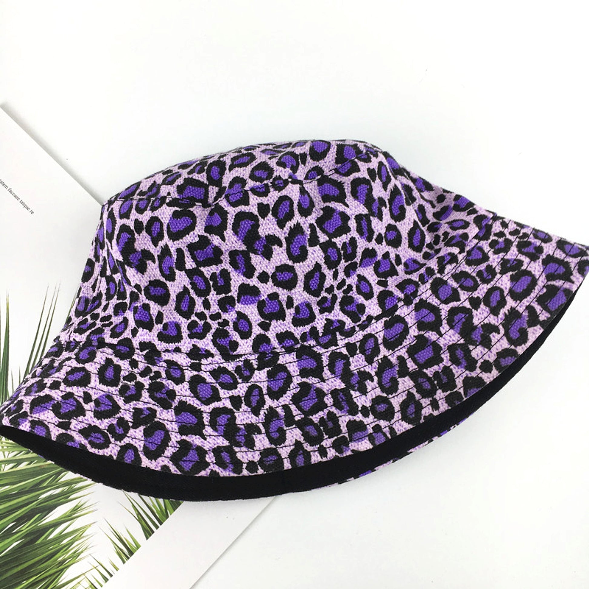 Vintage purple two-sided fisherman hat - enhanced image 2