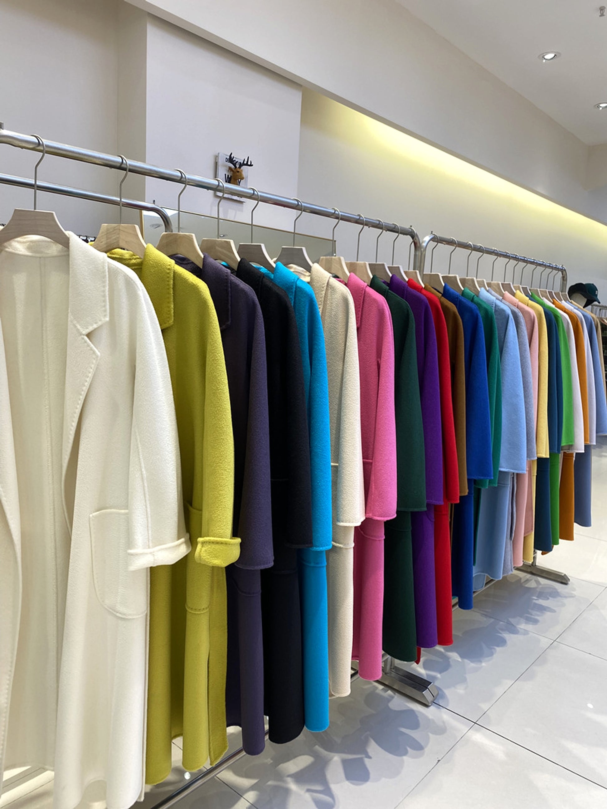 Water Ripple Cashmere Women's Long Reversible Coat – Luxury & Versatility - enhanced image 2