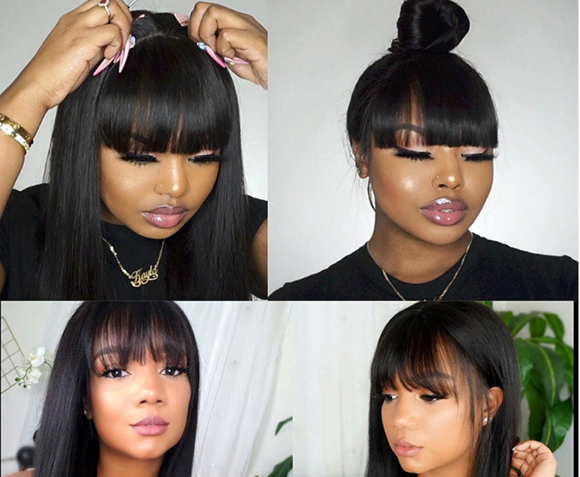 LuxeWave - Wig Real Human Hair Straightening Mechanism Headgear - LuxeWave - enhanced image 2