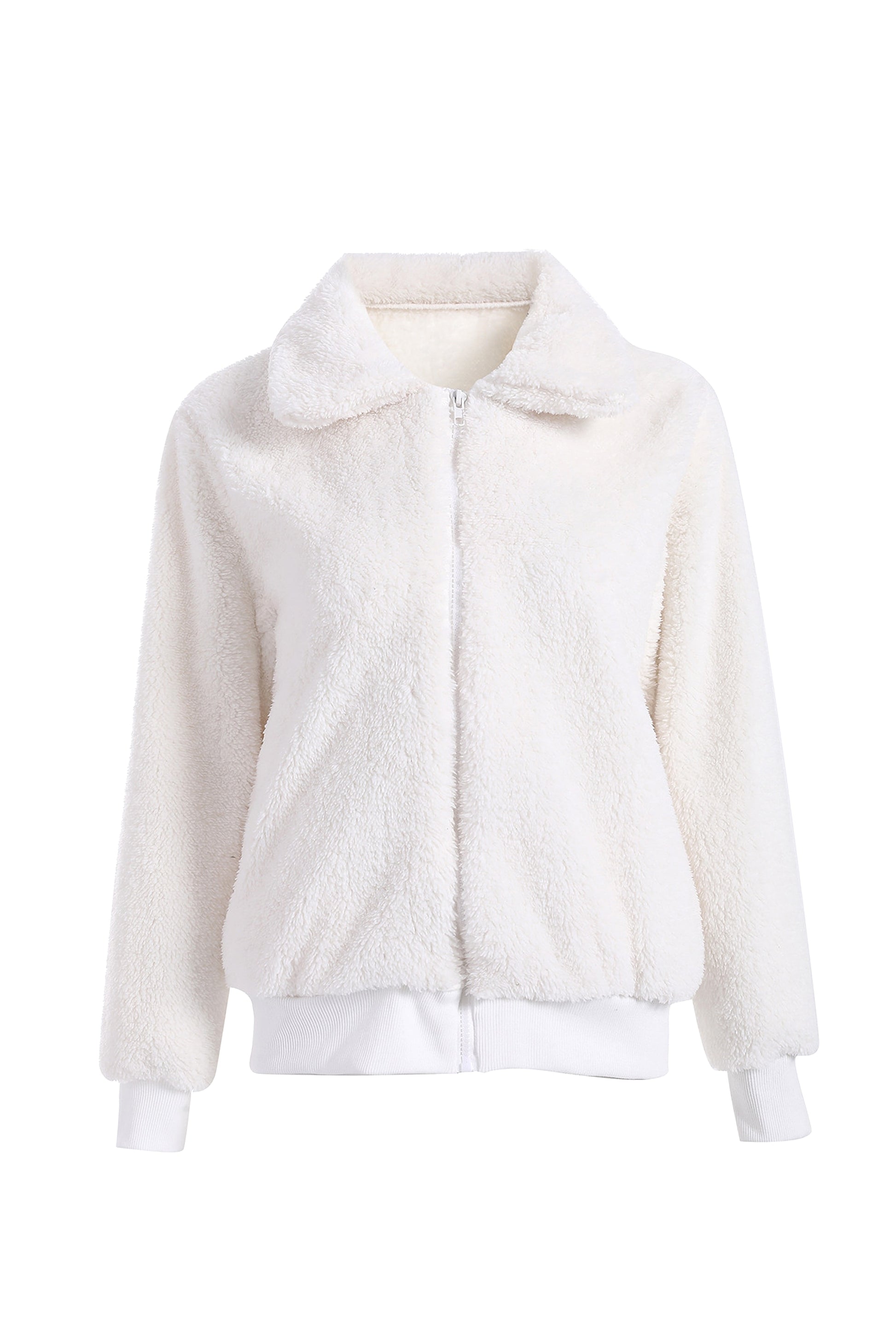 Winter Autumn Women Lapel Zipper Jacket Coat - enhanced image 2
