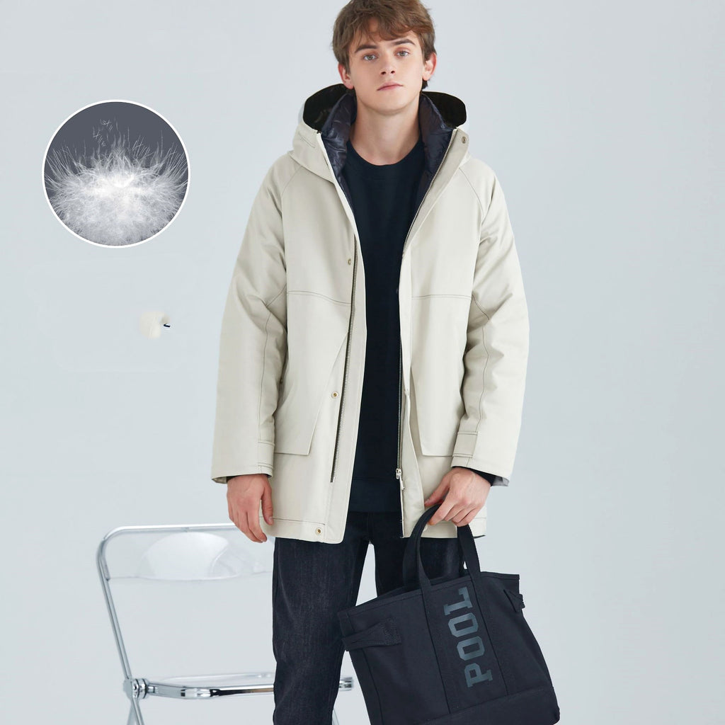 Winter Loose White Duck Down Quality Fashion Jacket Men - enhanced image 2
