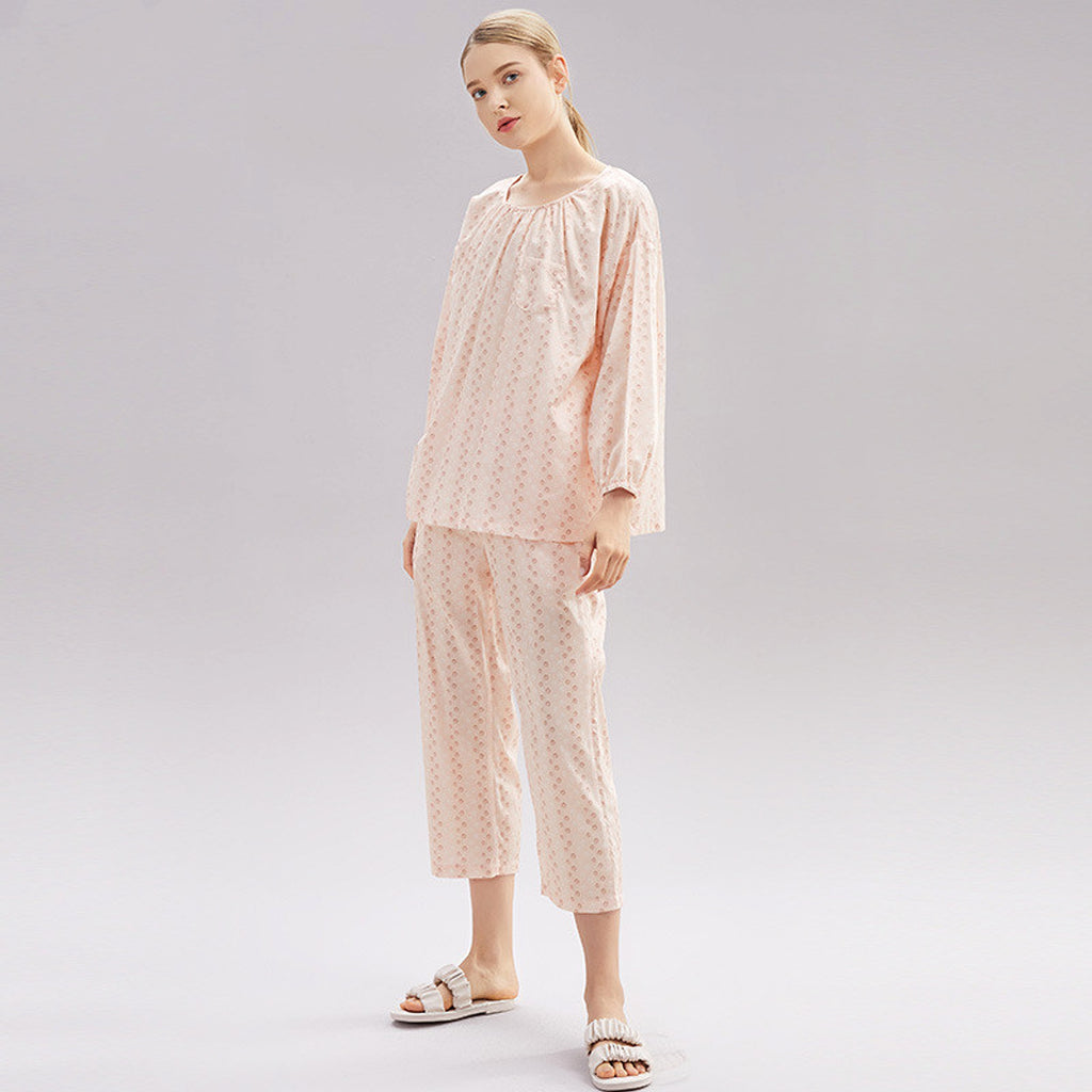 Women's Cotton Pajamas Spring Long-sleeved Homewear Thin New - enhanced image 2