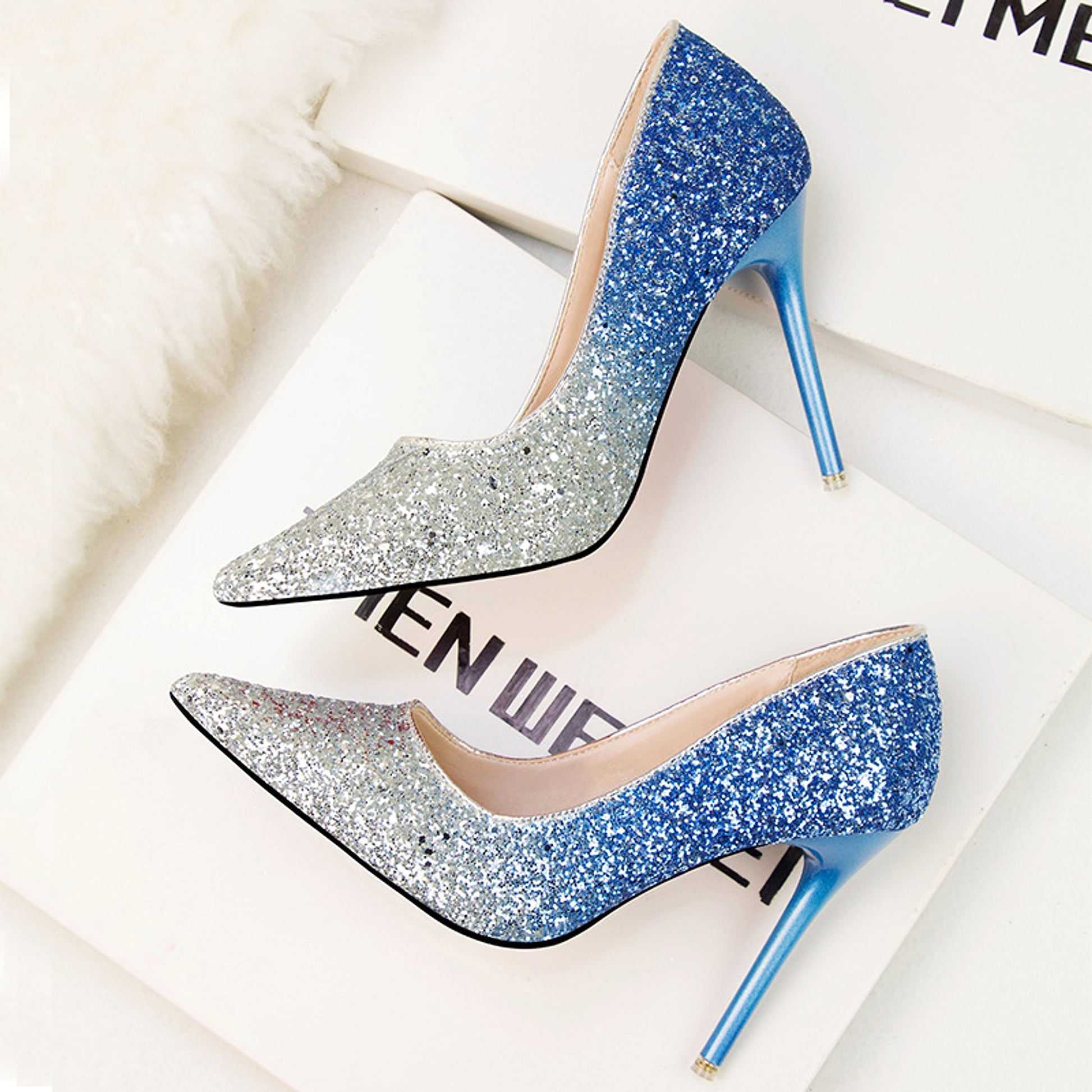 Women's Fashion Pointed Low-cut High Heels - enhanced image 2