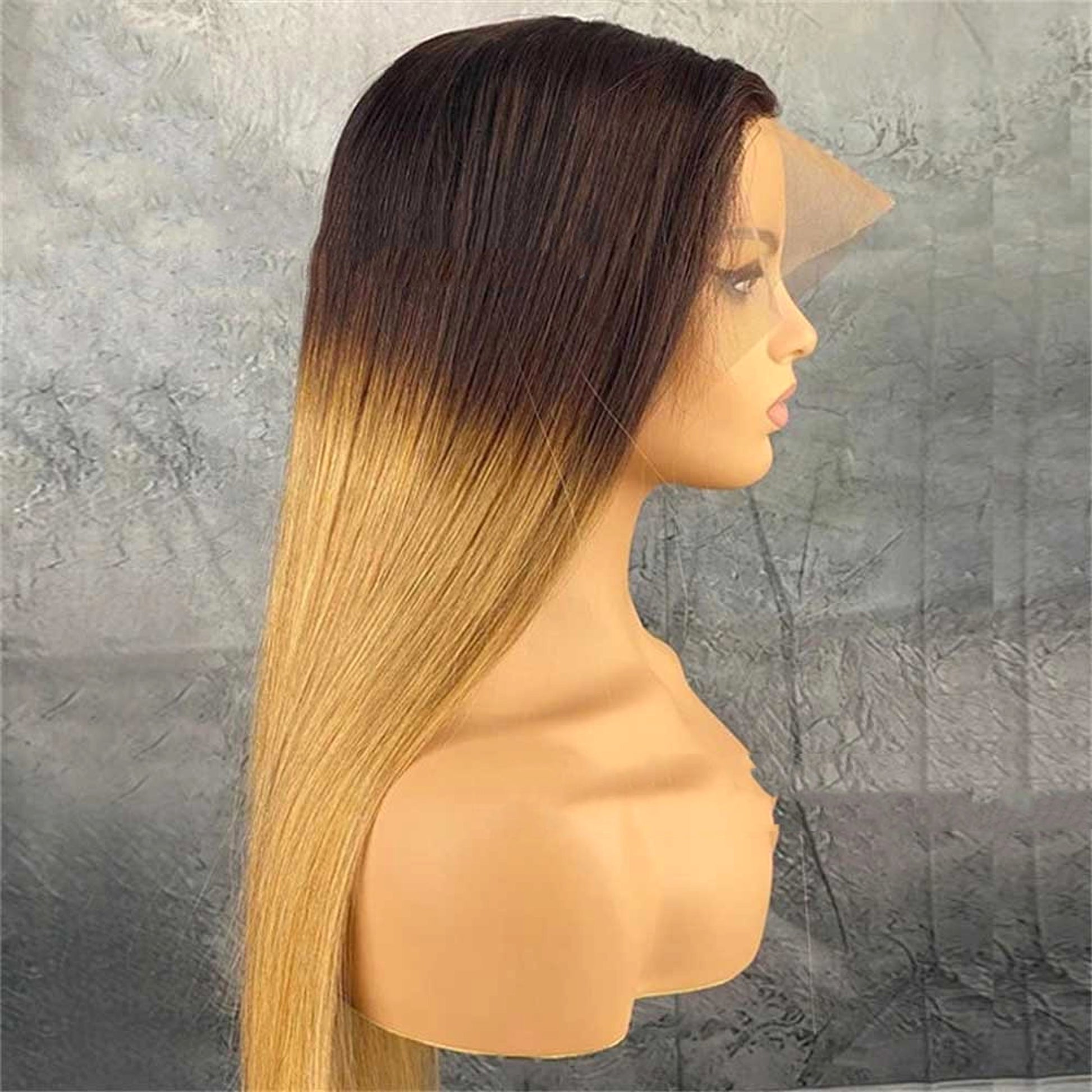 LuxeWave Fashion Real Hair Gradient Wig Lace Headgear - enhanced image 2