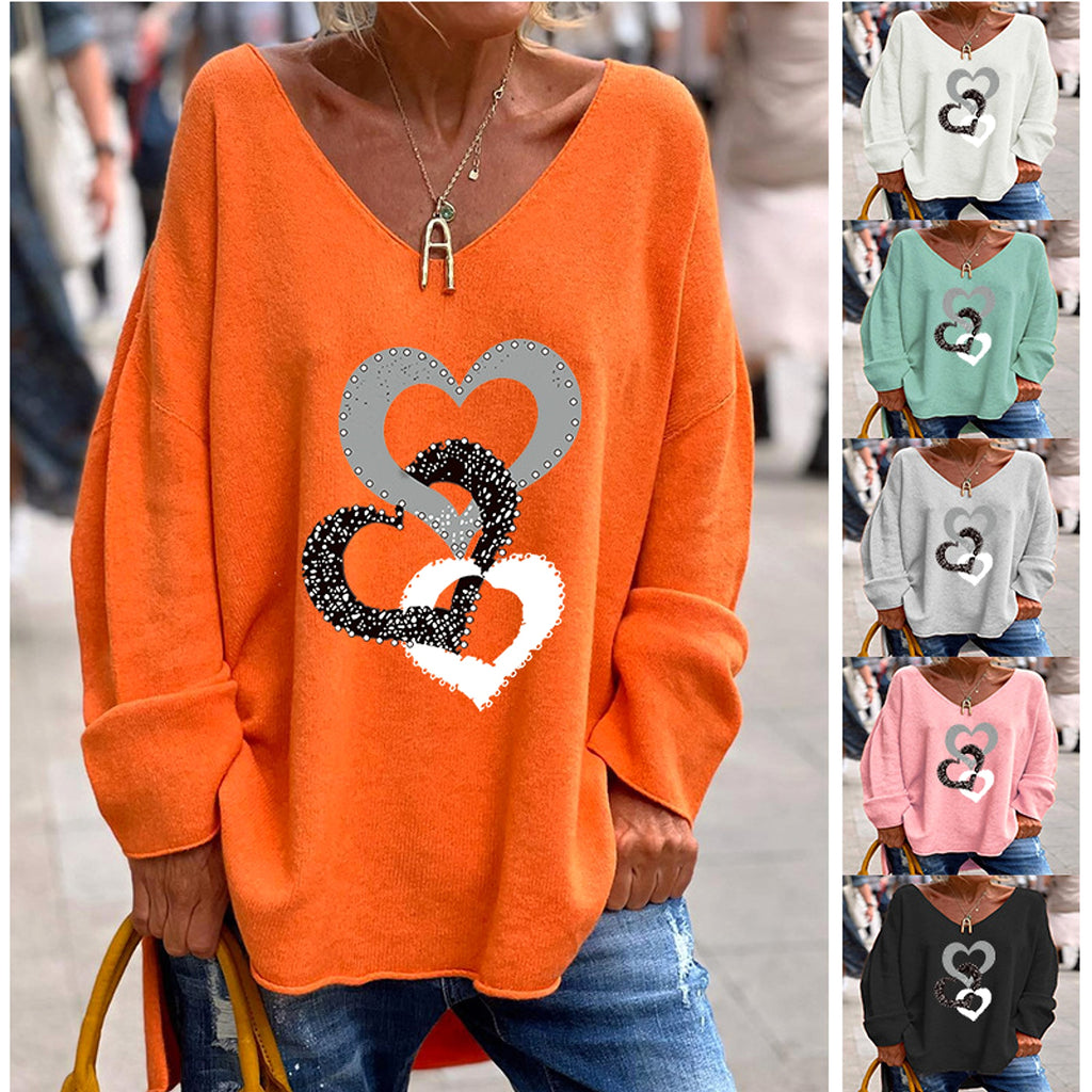 Women's Long Sleeve Loose Casual And Comfortable T-shirt Top - enhanced image 2