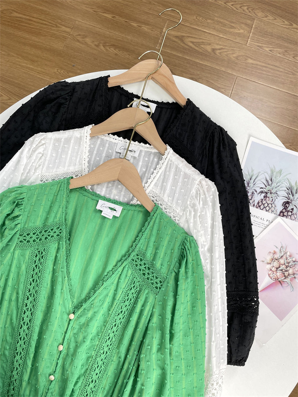 Women's Long Sleeved Jacquard Lace Dress - enhanced image 2