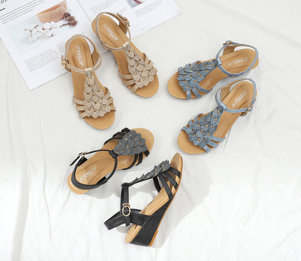 Women's Sandals Boho Bohemia Wedge Shoes Party Daily Beach Shoes - enhanced image 2