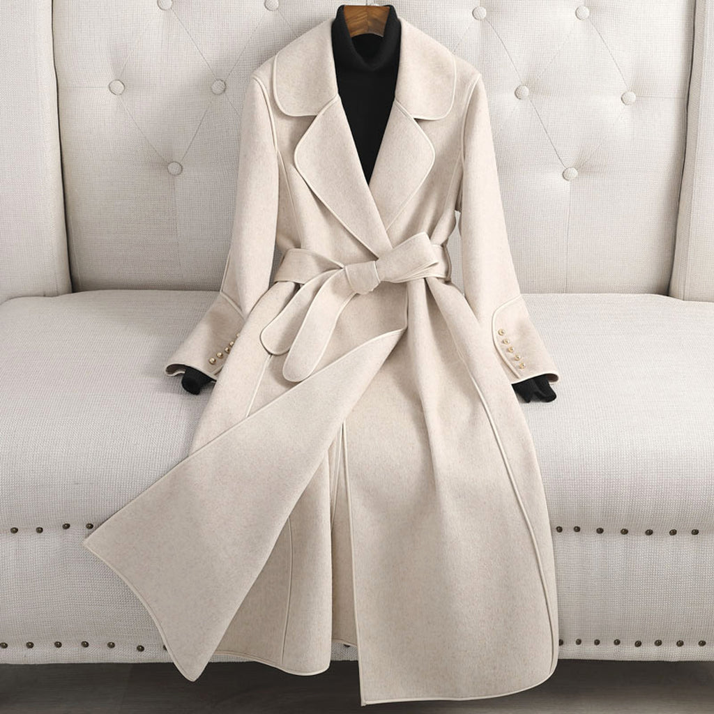 Women's Slim-Fit Wool Overcoat – Timeless Elegance & Comfort - enhanced image 2
