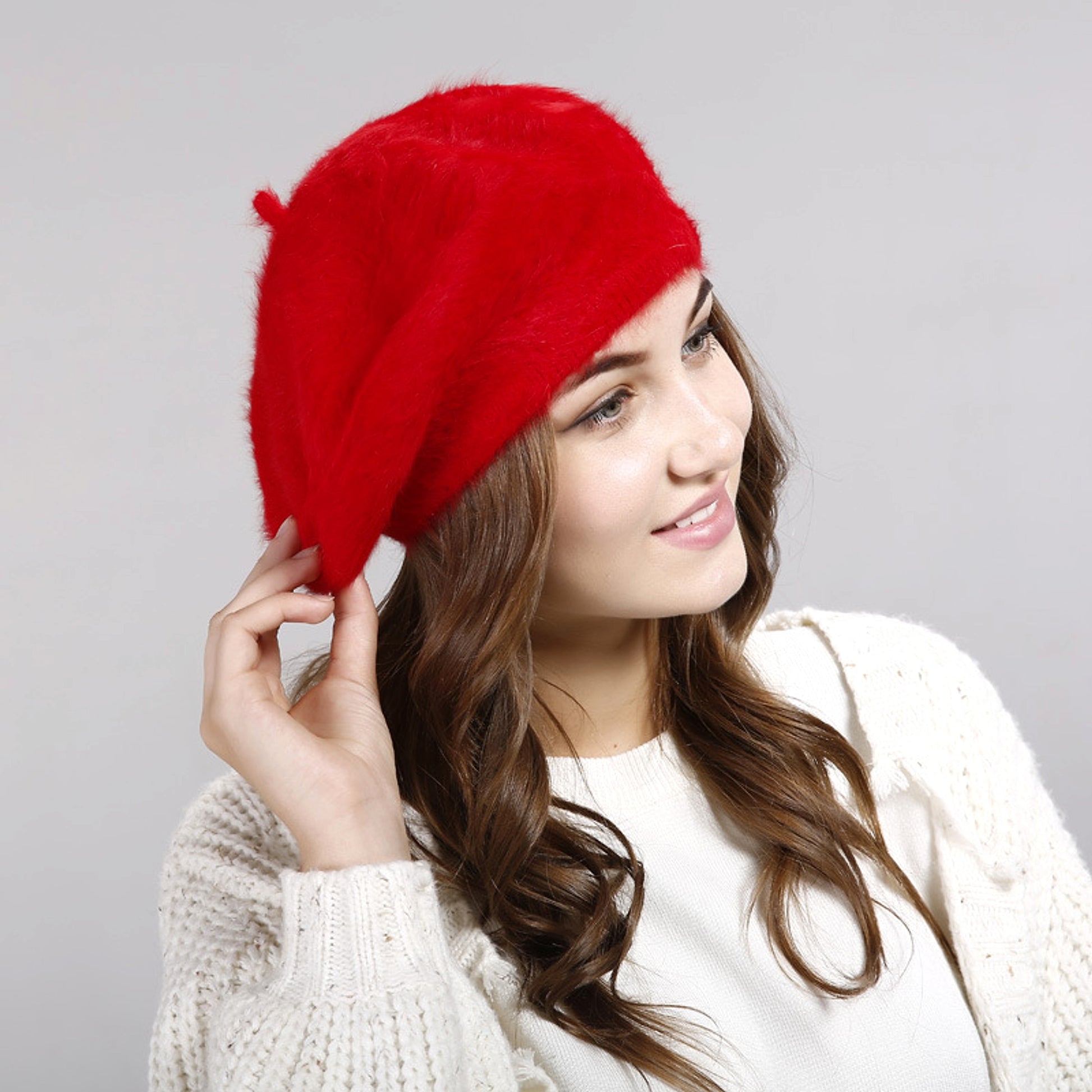 Women's Solid Color Wool Hat - enhanced image 2