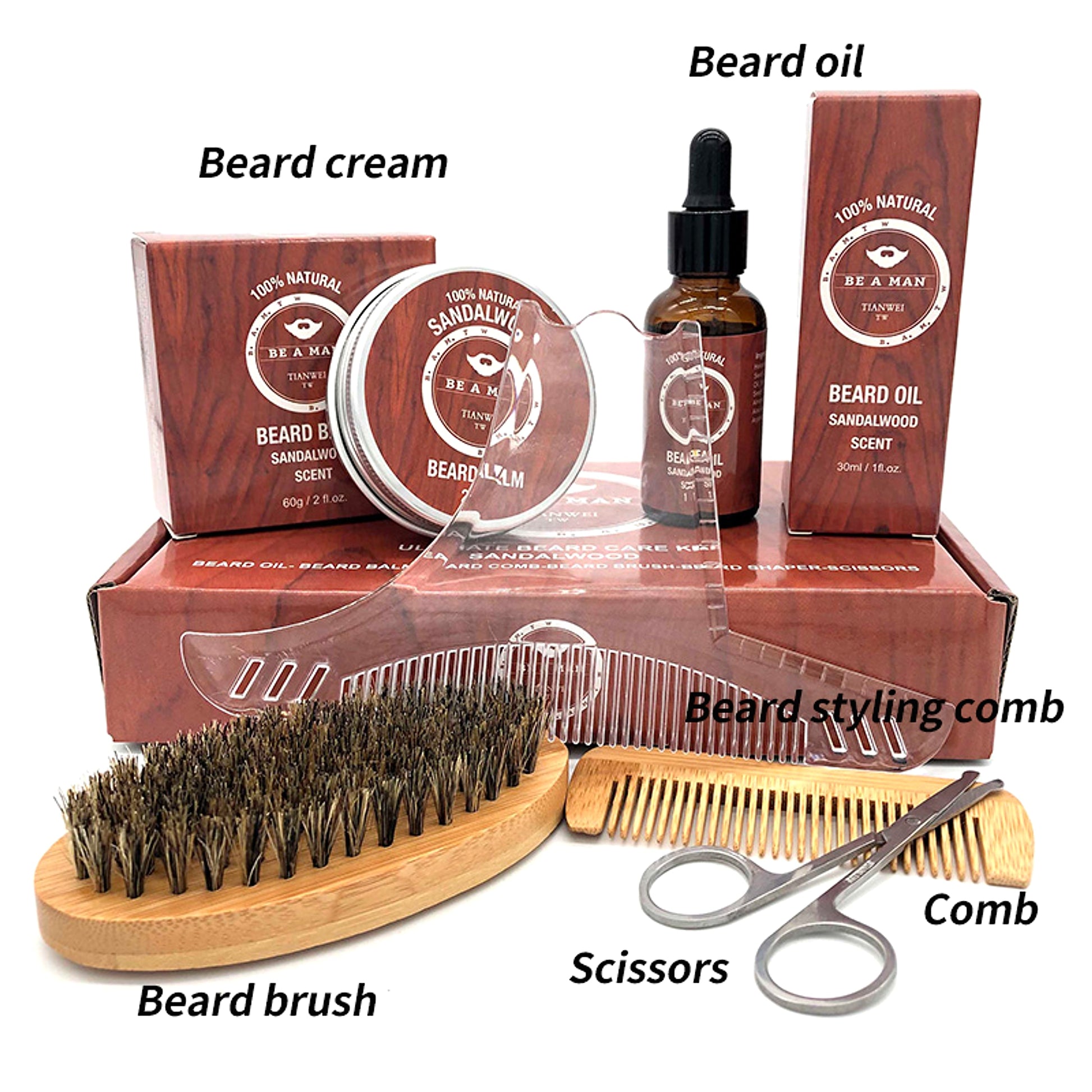 WOODSMAN™ – Premium Beard Grooming Gift Set with Beard Oil & Cream - enhanced image 2