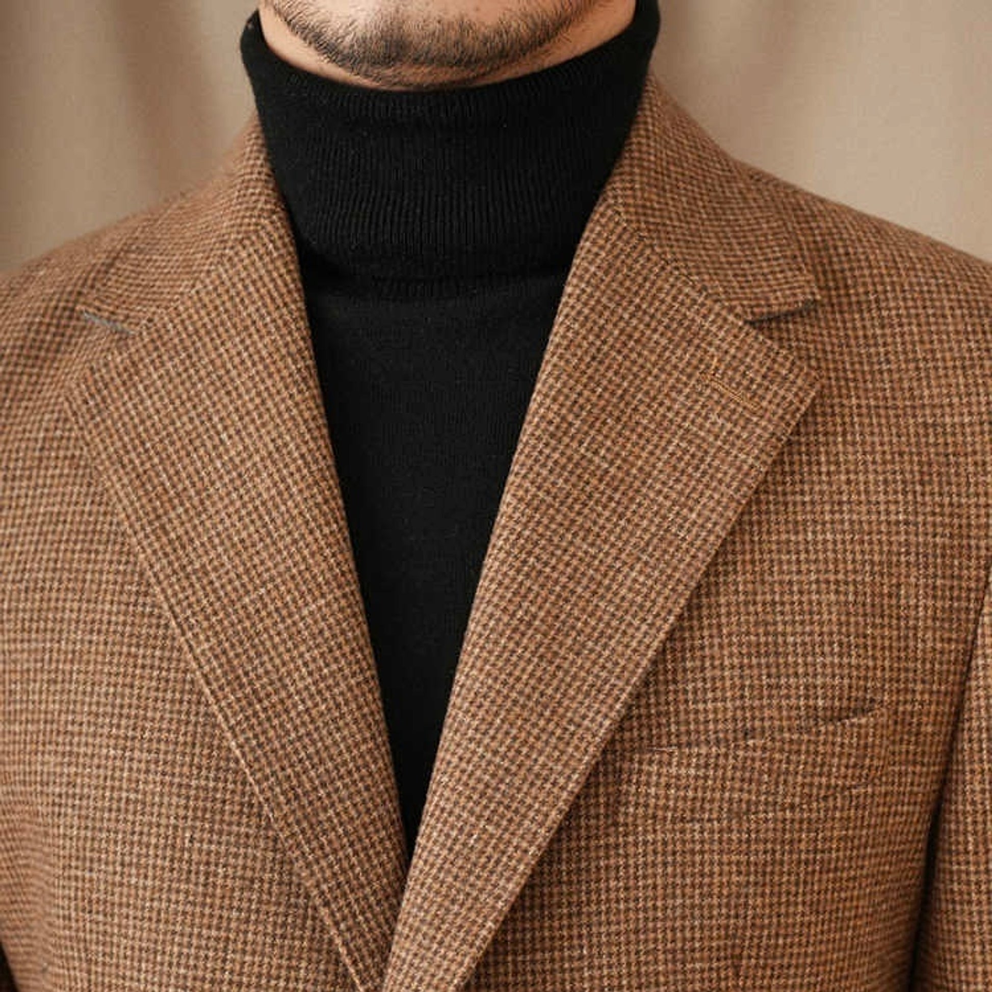 WoolRetro™ – Slim Fit Houndstooth Vintage Coat - enhanced image 2