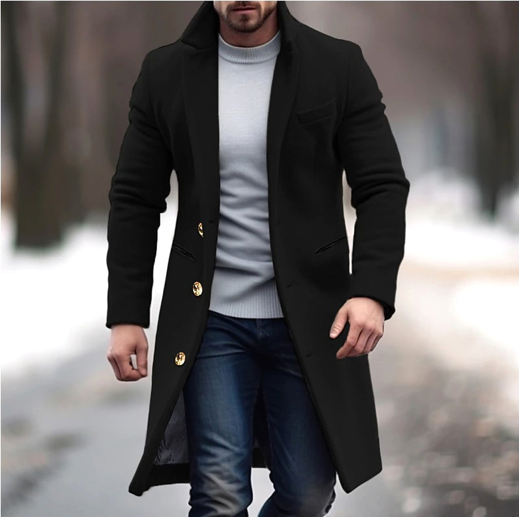 Woolen Coat Men's Mid-length Trench Coat Multi-color - enhanced image 2