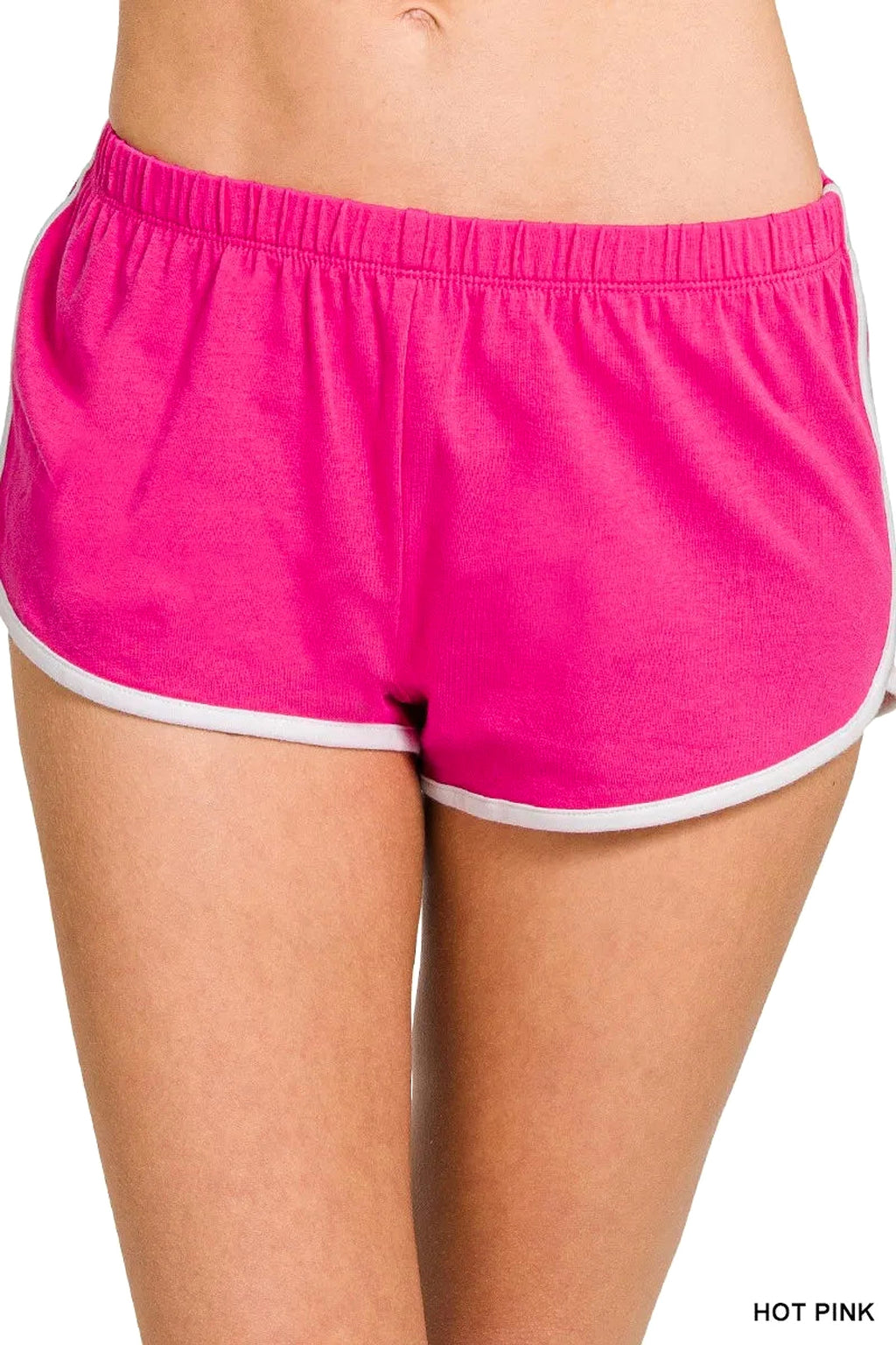 Zenana Elastic Waistband Dolphin Shorts - enhanced image 2