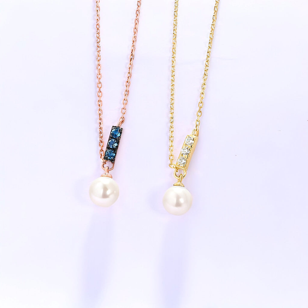 14K Rose Gold Jewelry New Korean Pearl Necklace Pendant all-match gold custom simple and elegant fashion wholesale - enhanced image 3