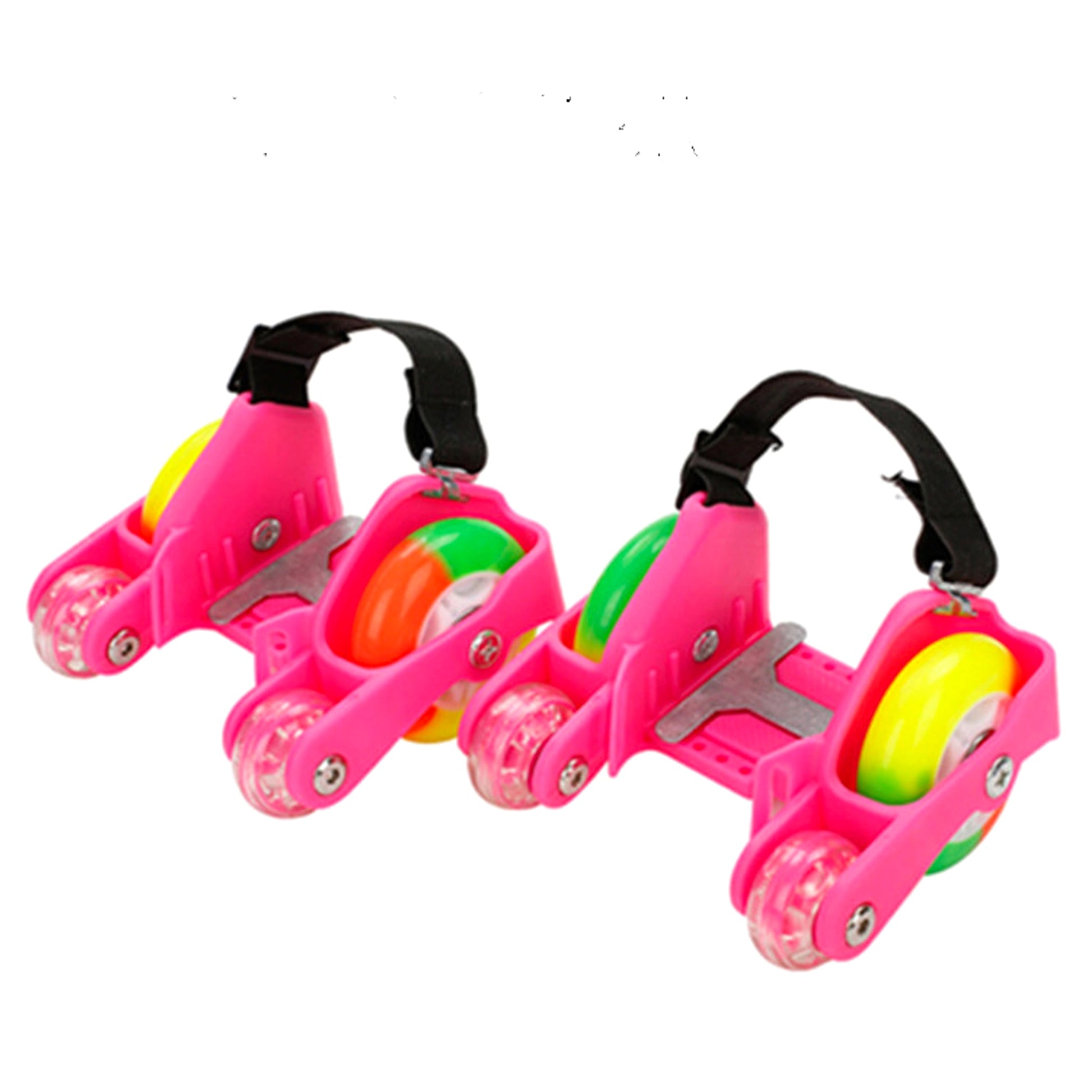 One 1Pair Children Roller Skates Adjustable Size Four-wheeled PU 4 Fire Wheels - enhanced image 3
