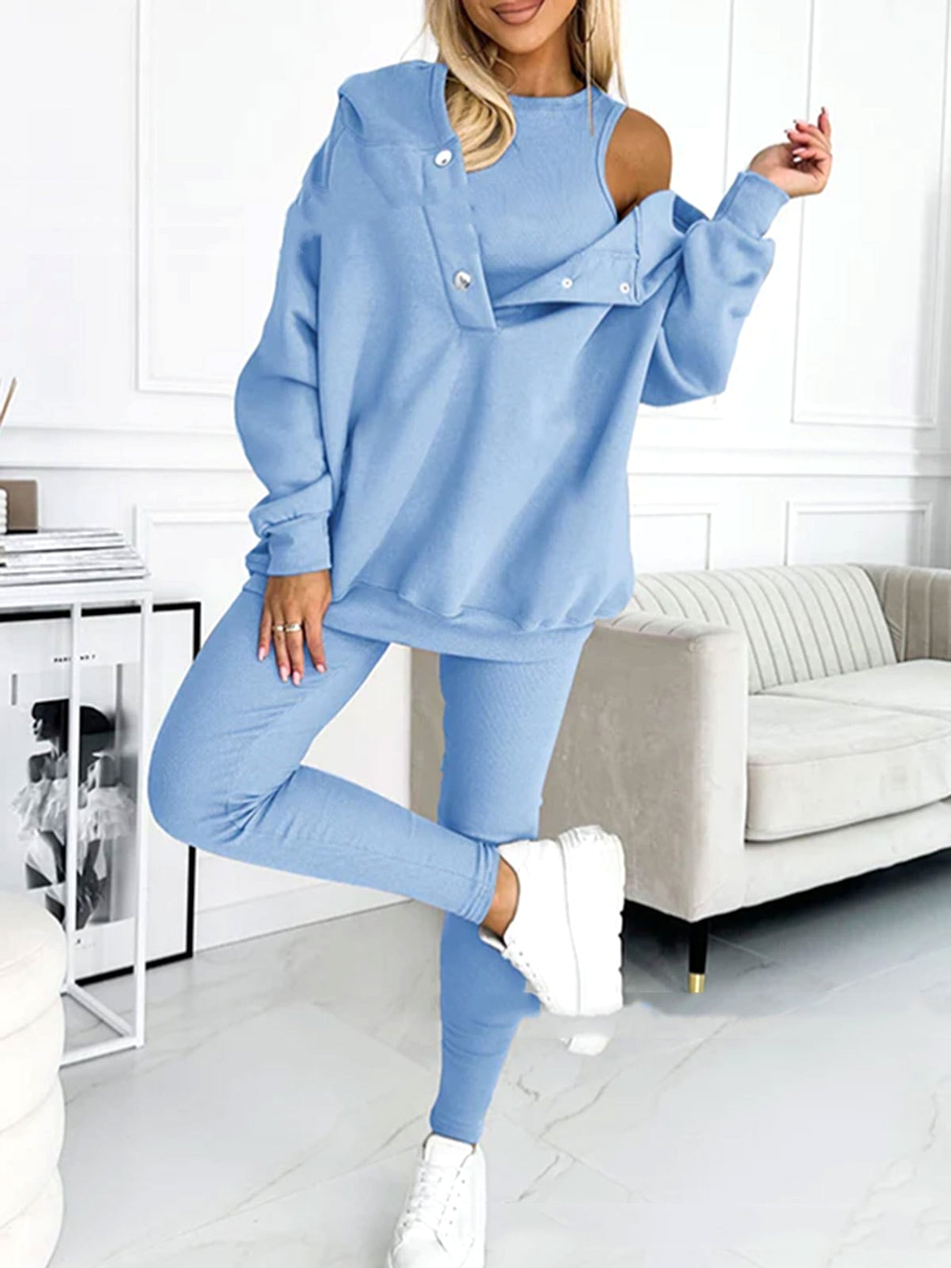 Set Suit Women's Sports Tracksuit - enhanced image 3