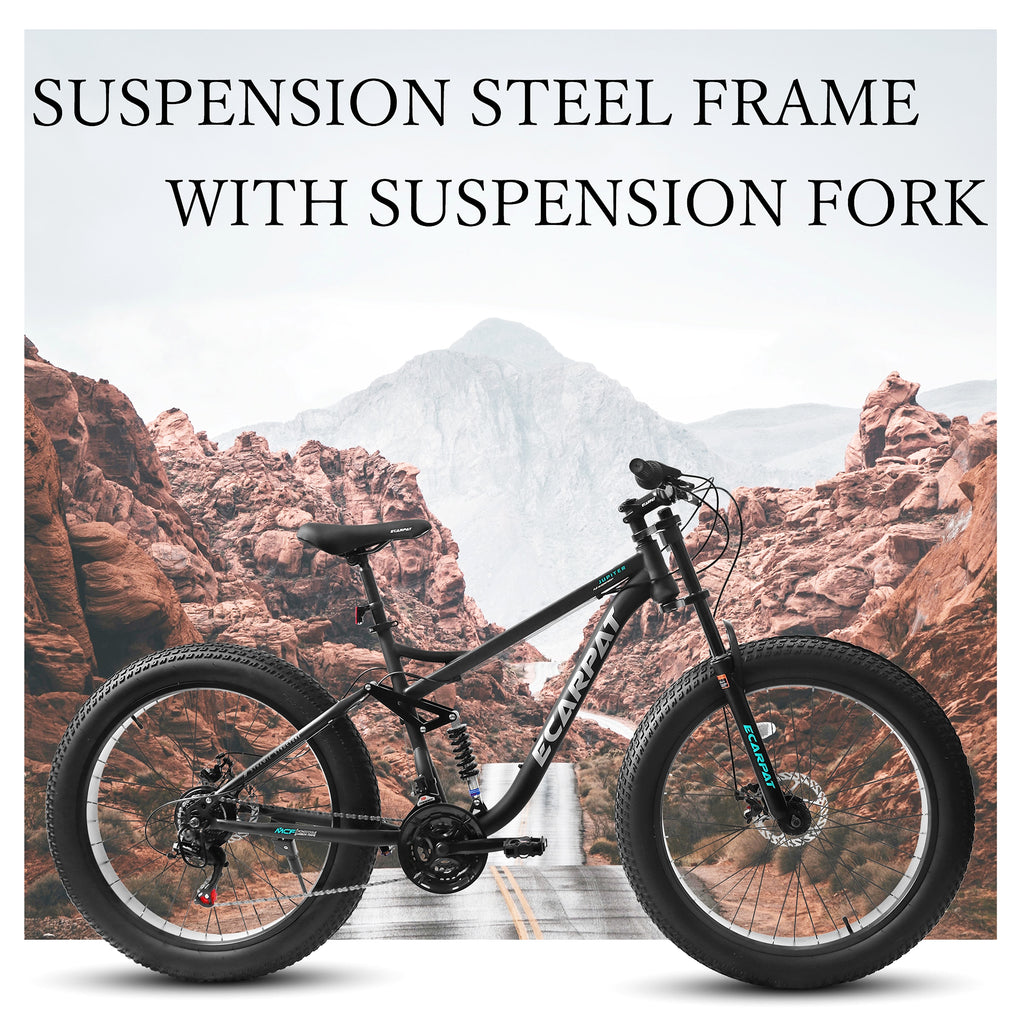 Ruffryde Ecarpat™ – 26" Full Suspension MTB (21-Speed, Dual Disc, Black) - enhanced image 3