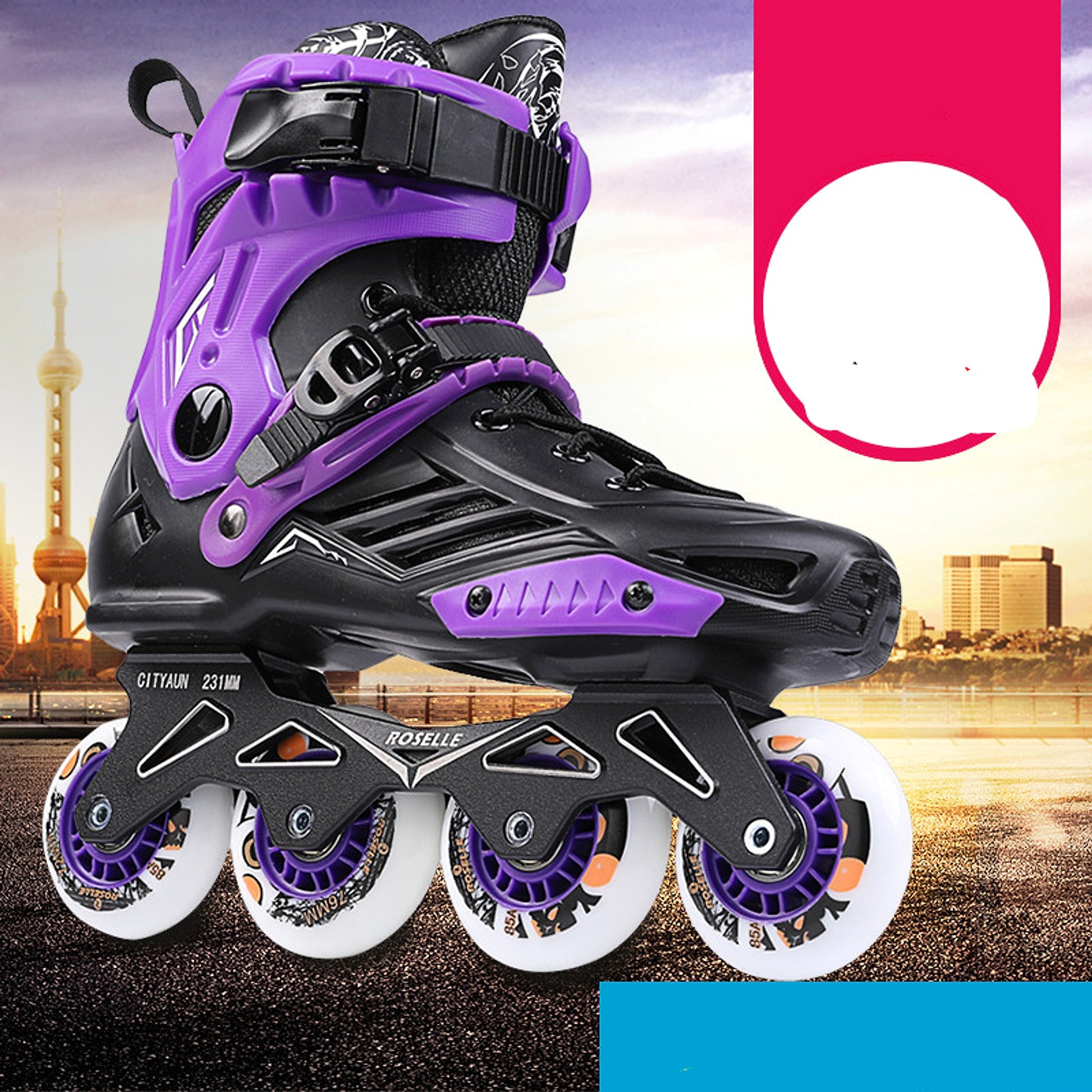 Adult Inline Roller Dkating Beginner Fancy Flat Shoes - enhanced image 3