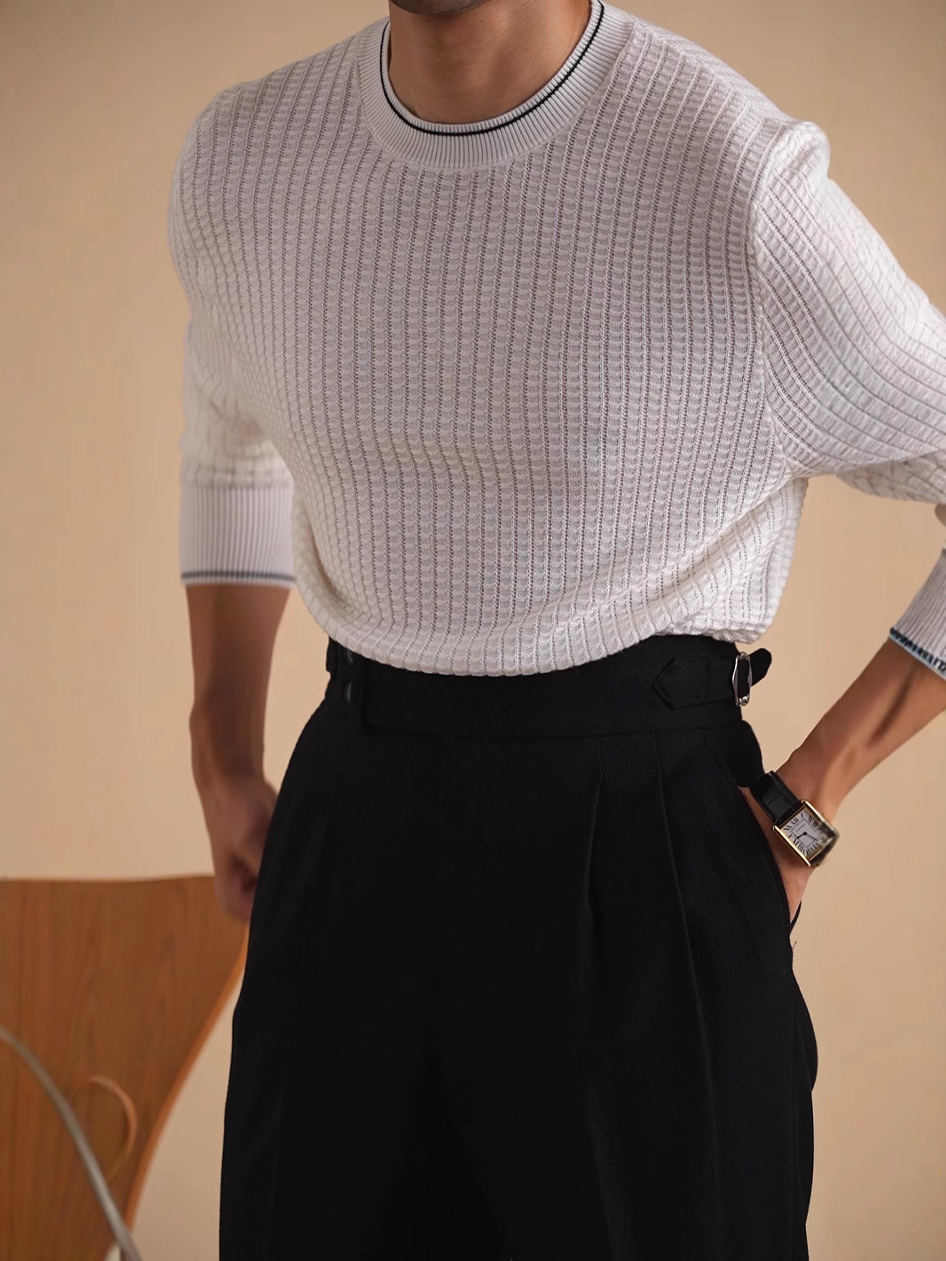 Autumn And Winter T-shirt Men's Long-sleeved Business Casual - enhanced image 3