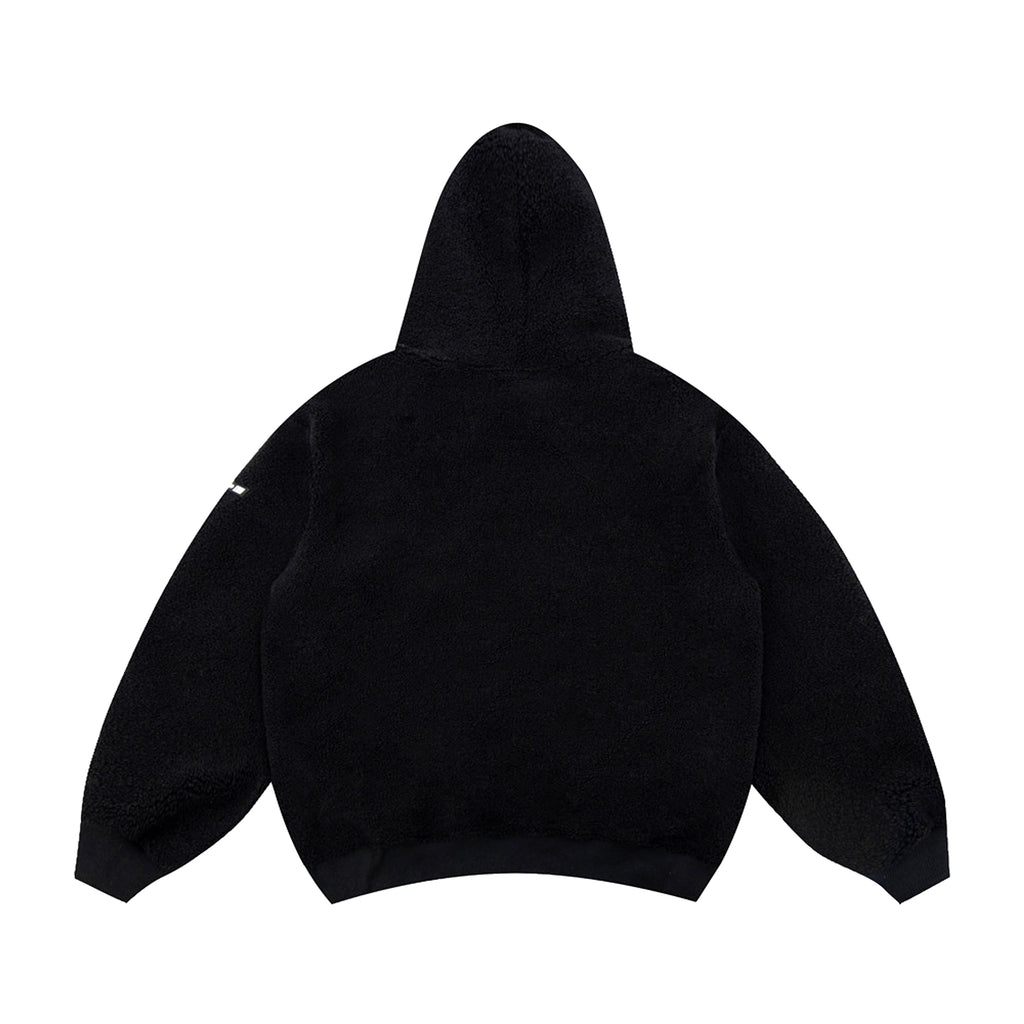 BATTLEKID - Lamb Wool Alphabet Embroidery Hooded Sweater Men - enhanced image 3
