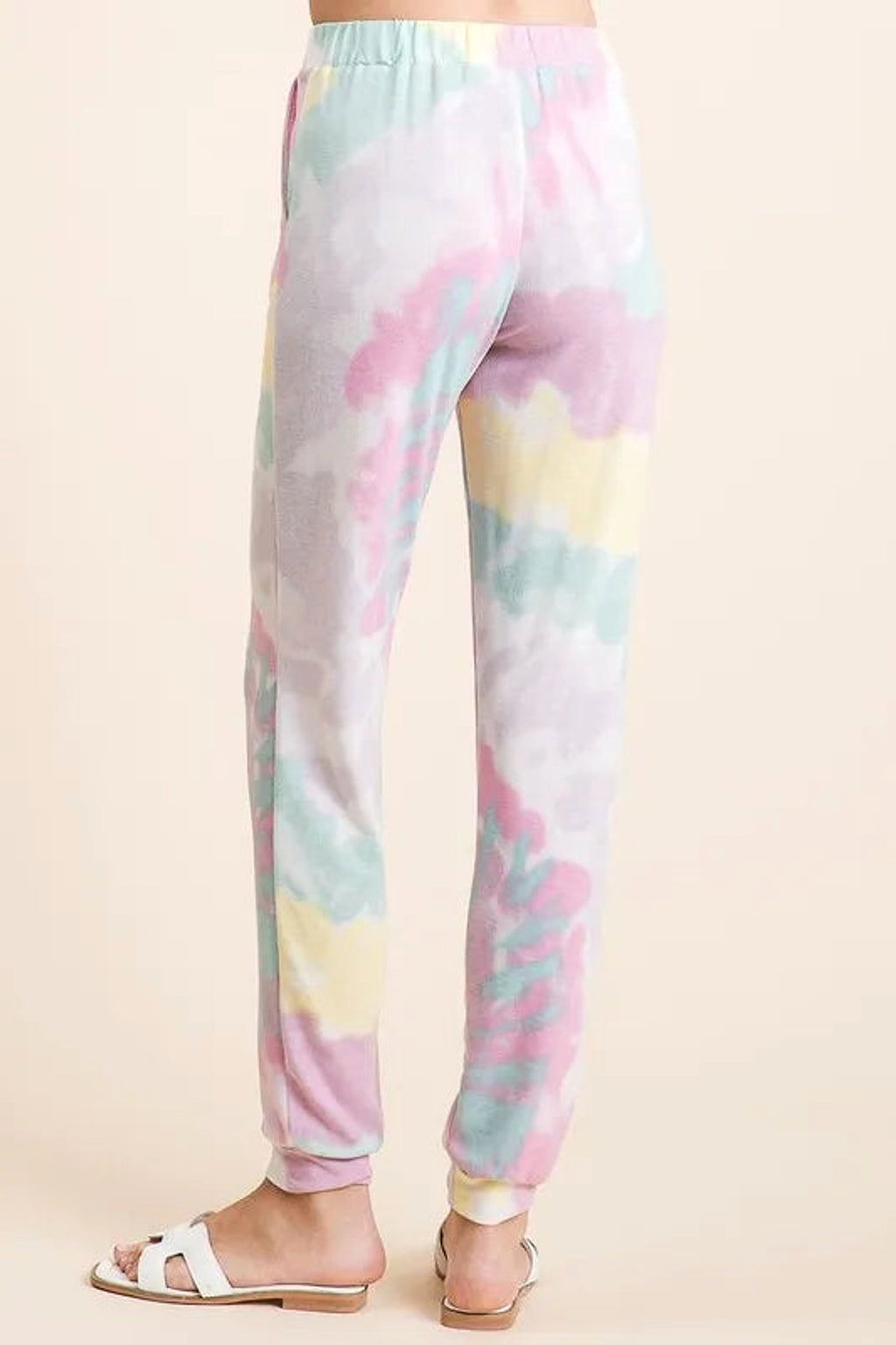 BiBi Tie Dye French Terry Casual Pants - enhanced image 3