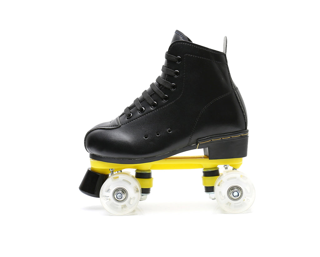 Borg Adult Double-row Skates Four-wheeled Cowhide PU Flash Full - enhanced image 3