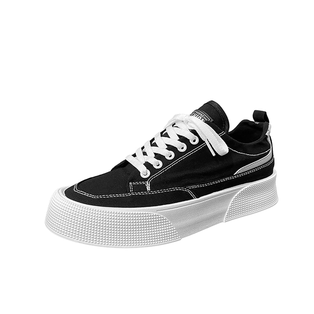 Canvas Breathable Low Top Platform Men's Casual Sneakers - enhanced image 3
