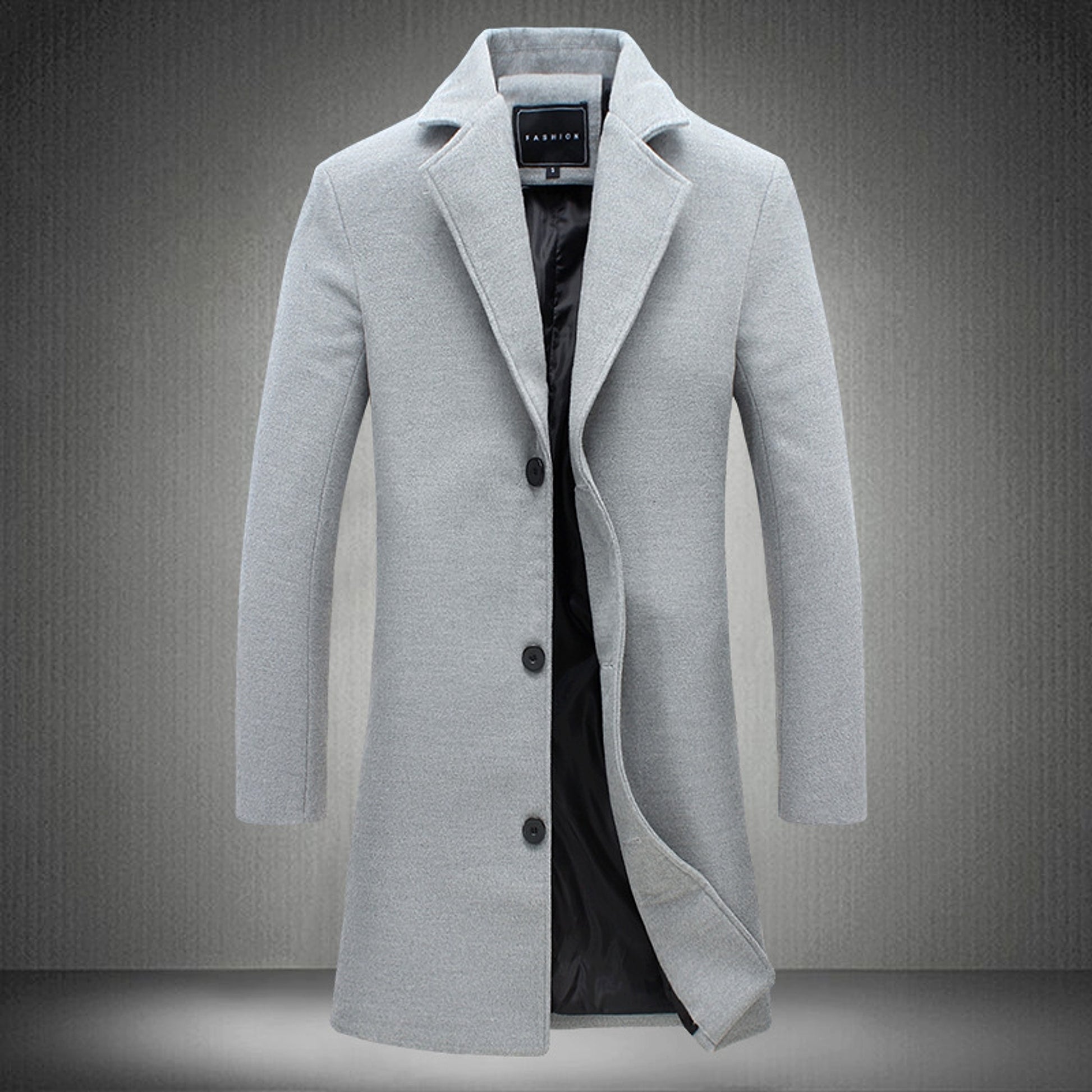 Casual Business Woolen Trench Coats - enhanced image 3