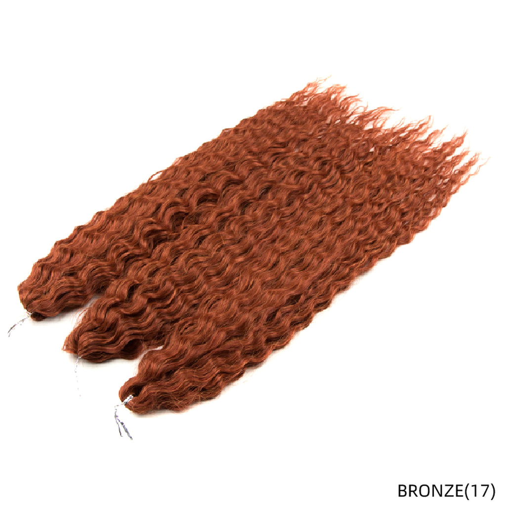 LuxeWave - Chemical Fiber Water Ripple Crochet Curls Hair Extensions - enhanced image 3