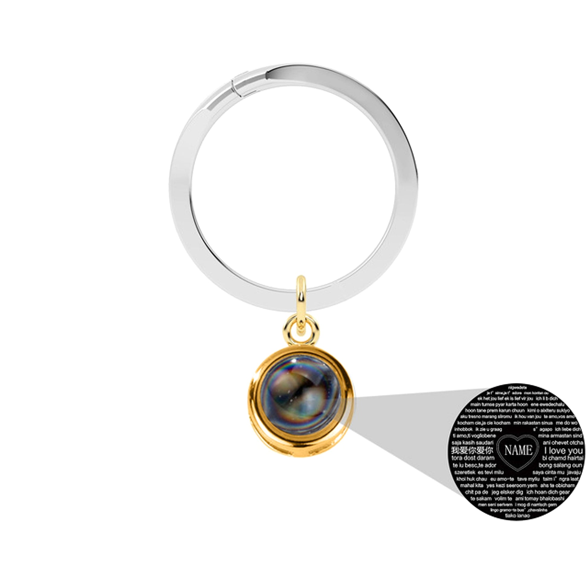 100 Languages ‘I Love You’ Projection Keychain – A Timeless Romantic Gift - enhanced image 3