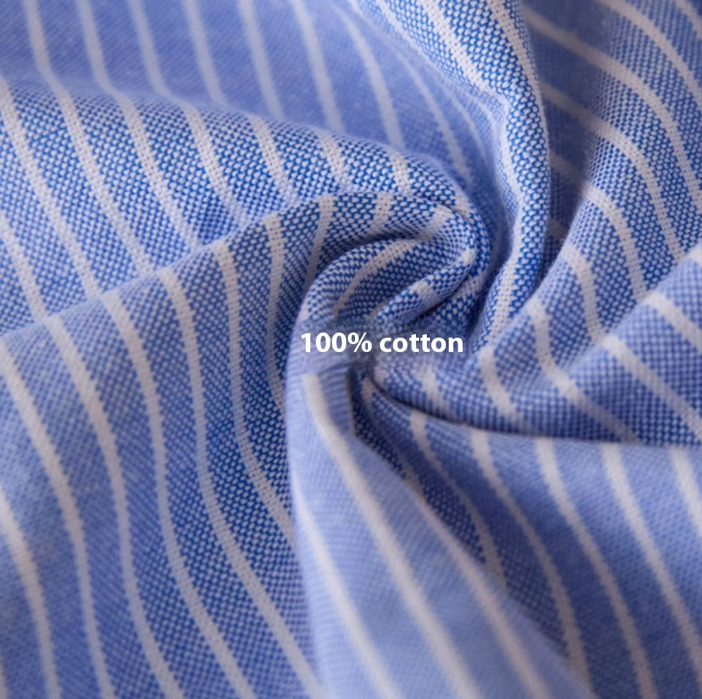 Cotton Striped Long Sleeved Shirt Men - enhanced image 3