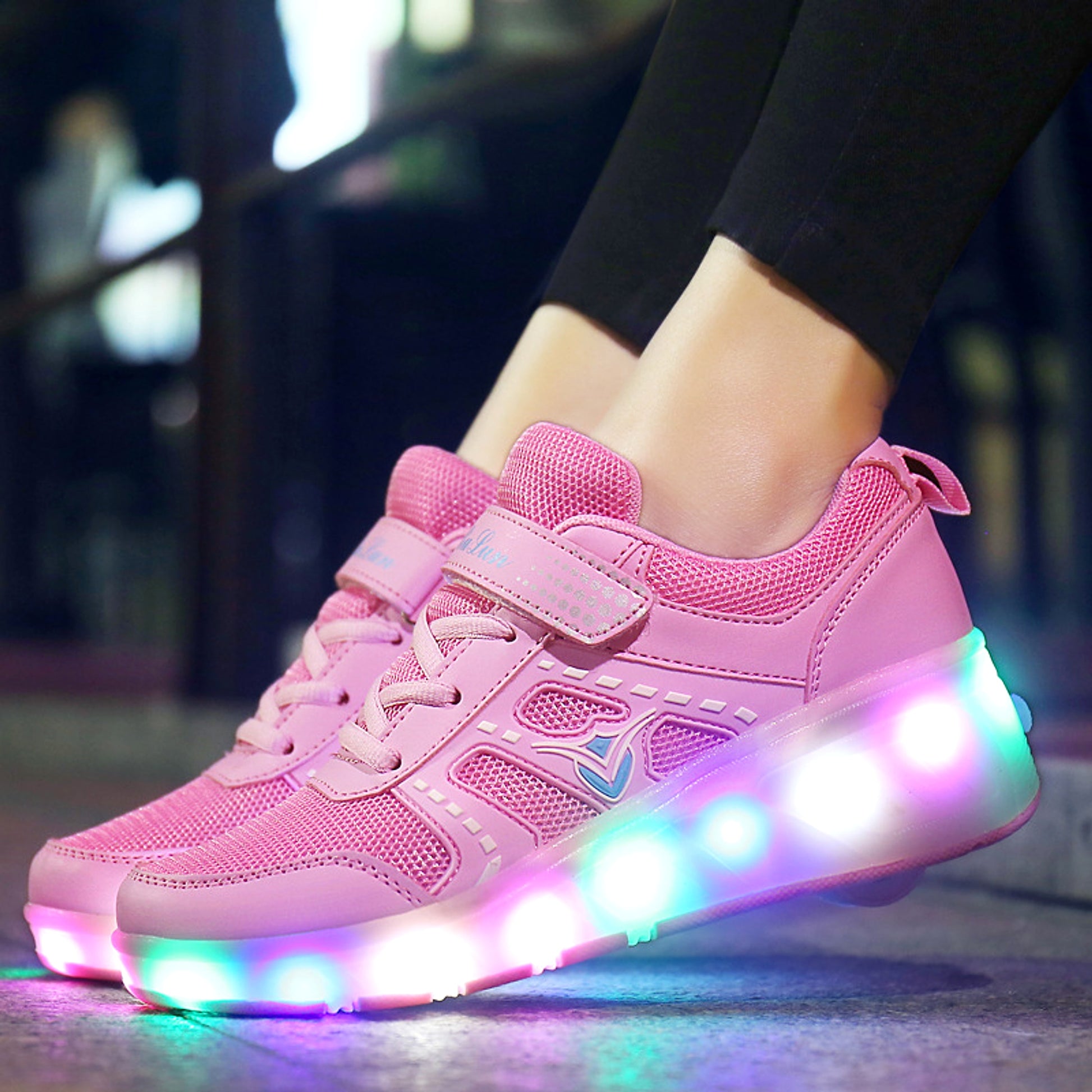 Creative Charging Children's LED Light Roller Skates - enhanced image 3