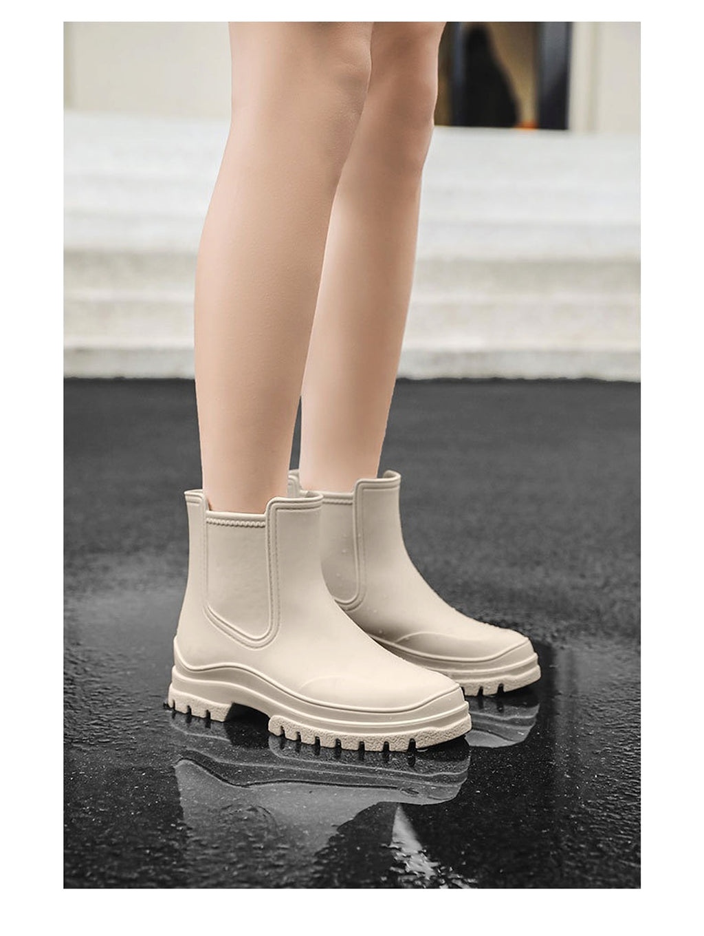 Cross-border Ladies Outdoor Work Rain Boots Lightweight Non-slip Rubber Shoes Kitchen Shoe Cover - enhanced image 3